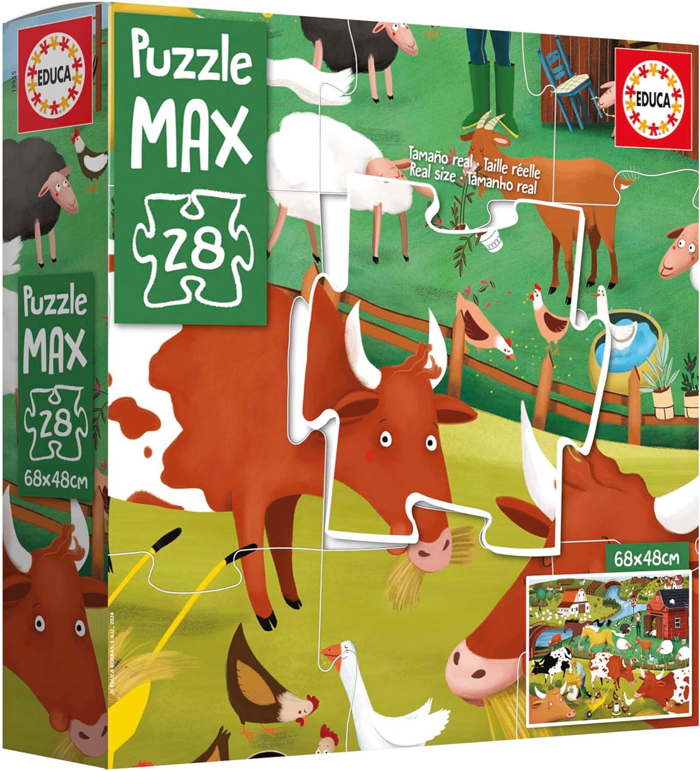 Thumbnail 3 de Puzzle Max Infantil Educa — 28 grandes pièces pour enfants dès 3 ans (68 x 48 cm)