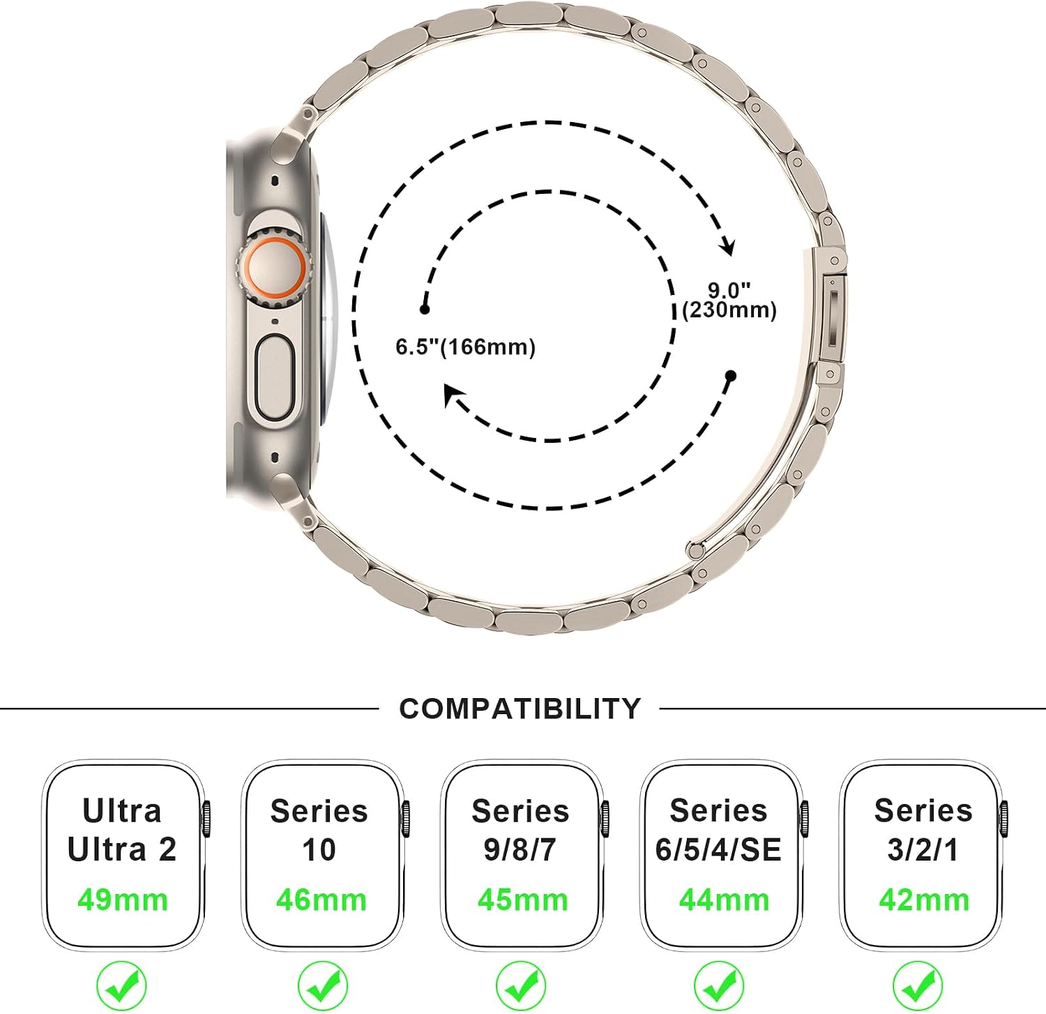 Thumbnail 5 de Anlinser Metal Strap for Apple Watch 49mm