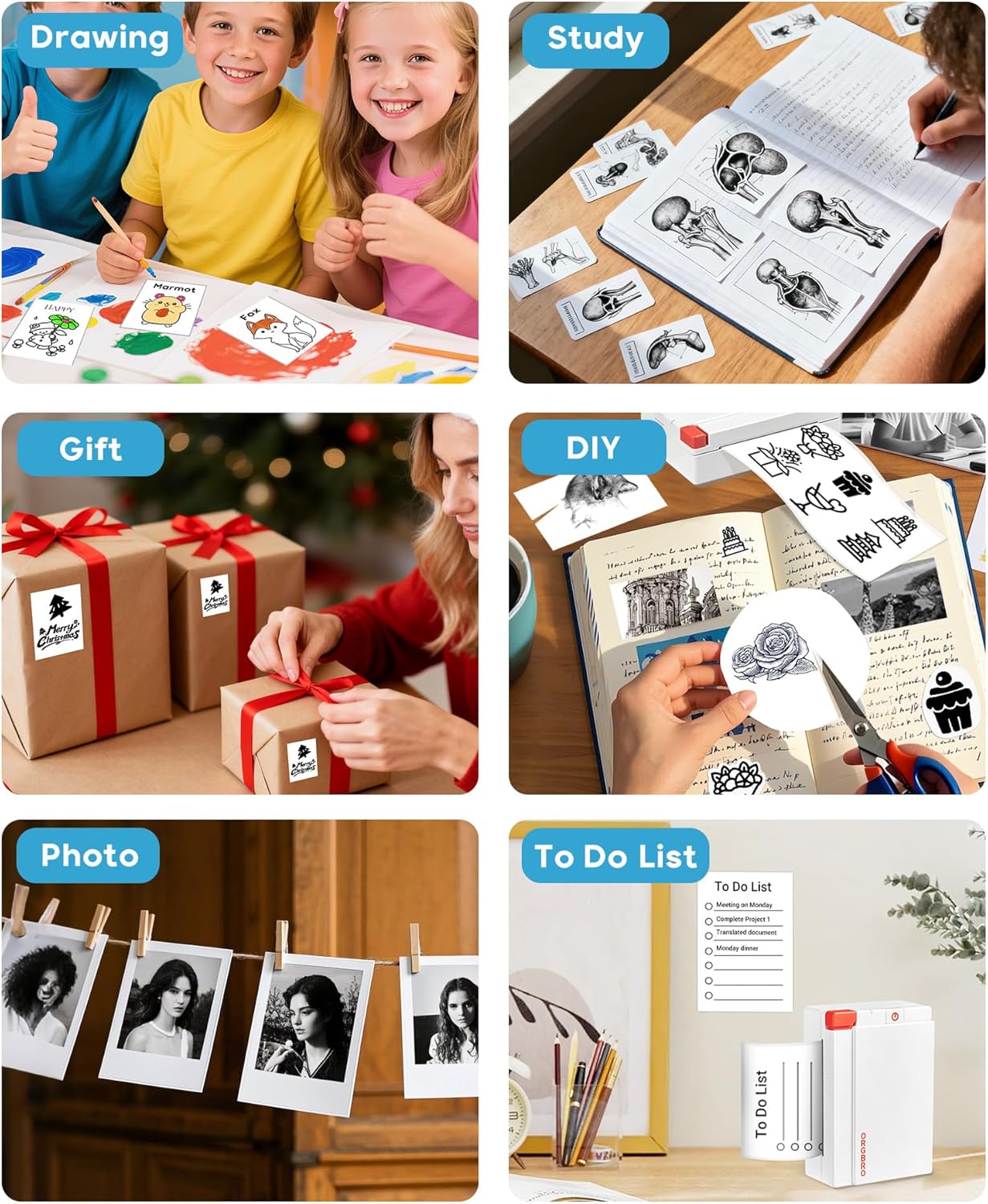 Thumbnail 6 de ORGBRO X3 Mini Printer 2–3 Inch Sticker Printer