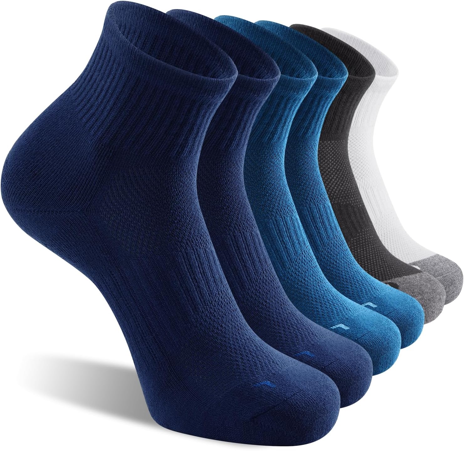 Thumbnail 6 de FITRELL 6-Pack Men’s Athletic Ankle Socks (Cushioned Sports Running Socks) — Breathable & Durable