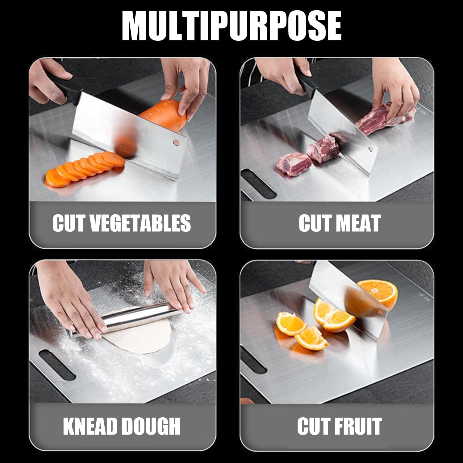 Thumbnail 4 de Titanium Cutting Board (100% Pure Titanium) — Double-Sided, Dishwasher Safe, Hygiene-Focused