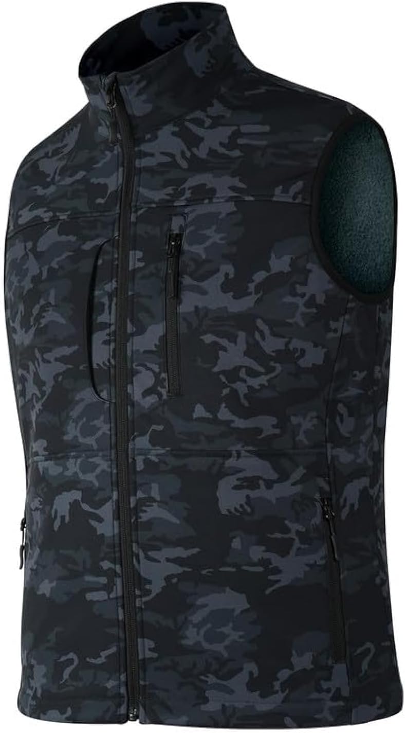 Detalle de Zzkouine Gilet da uomo softshell antivento leggero impermeabile con tasche