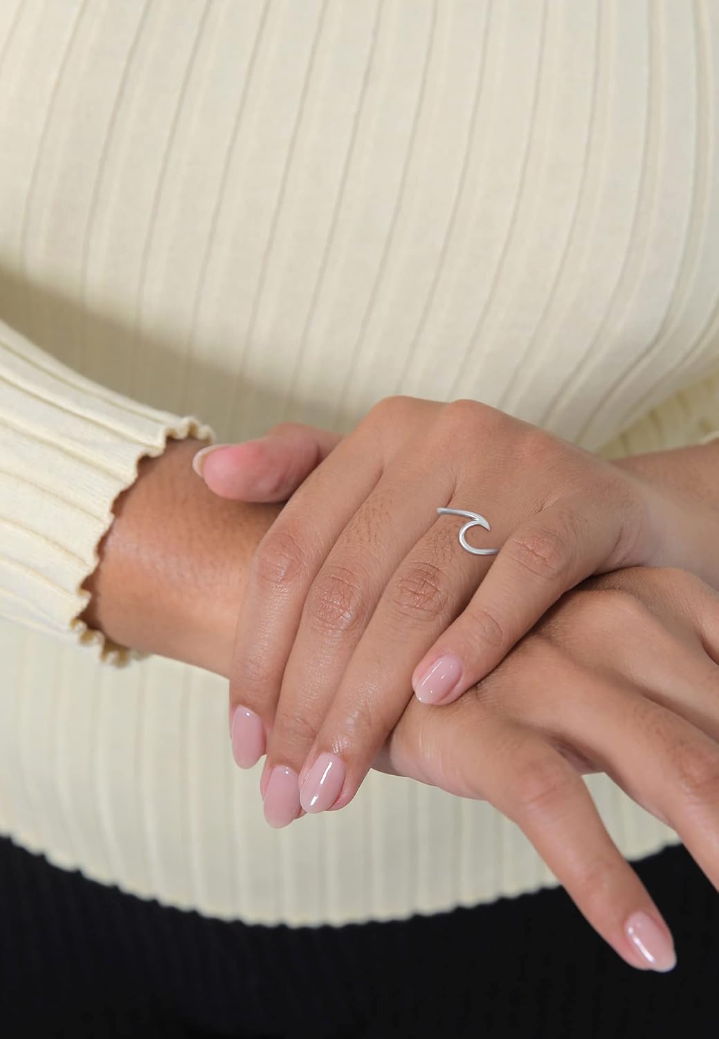 Detalle 2 de Elli Damen Ring Wellen 925 Sterling Silber