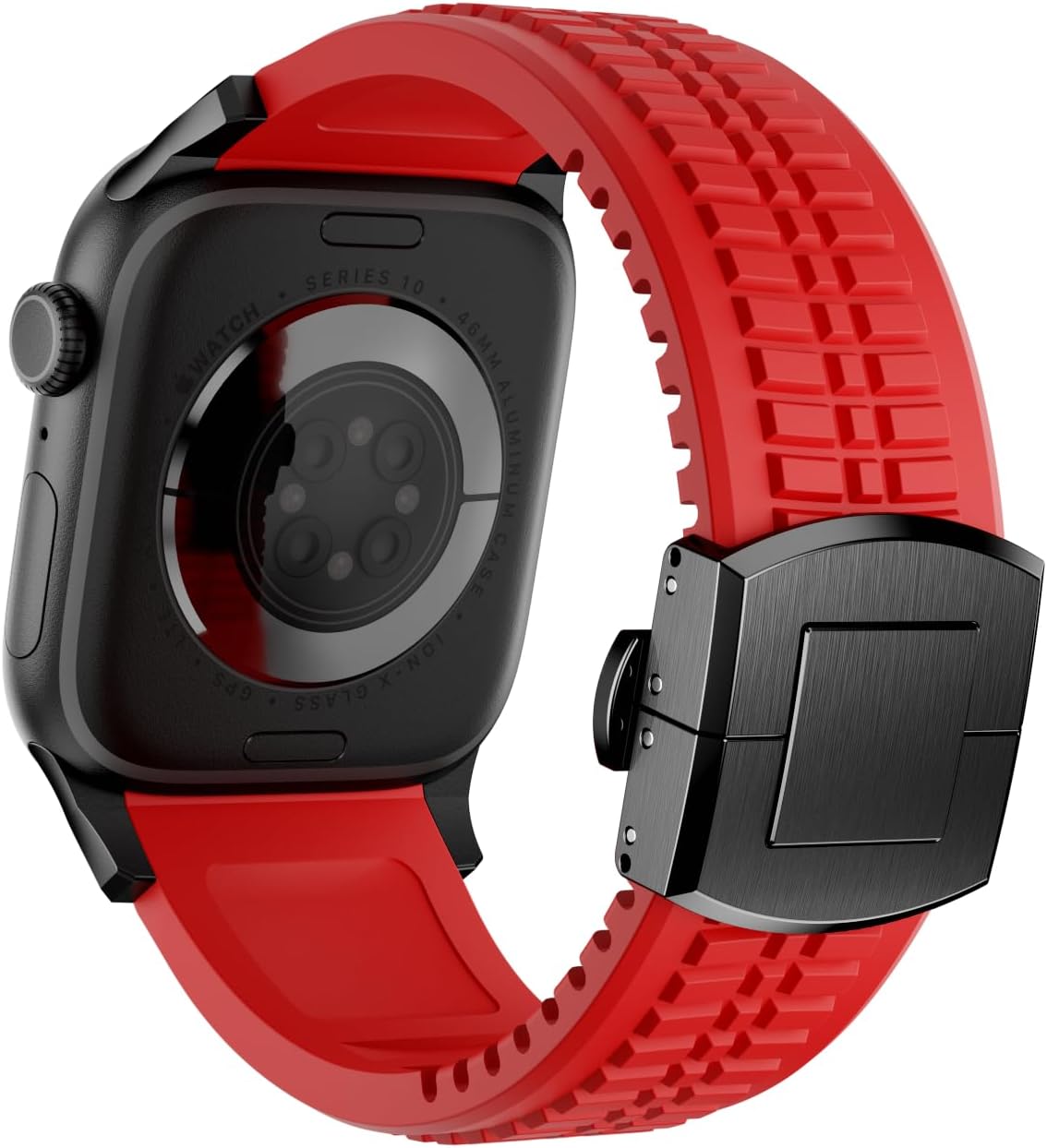 Detalle de VKEOO Modern Silicone Watch Band for iWatch Ultra 2 / Ultra / Series 10–7 (44–49mm)