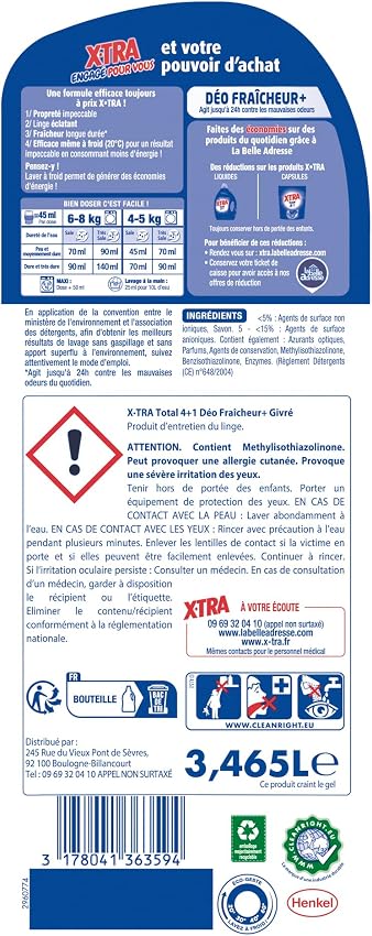 Detalle 2 de X-Tra Total Lessive Liquide 57 lavages