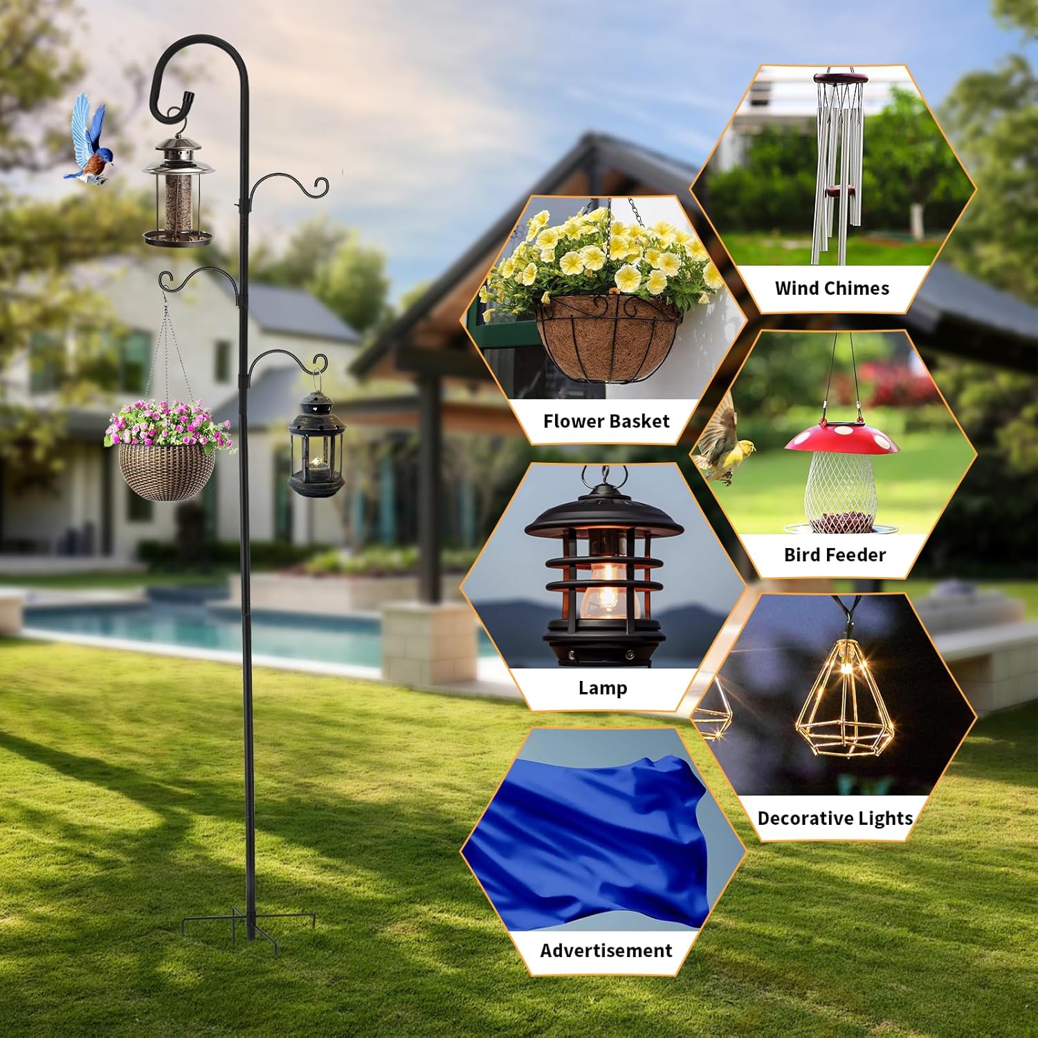 Thumbnail 5 de SINZUX 77" Adjustable Hanging Bird Feeder Stand 🐦