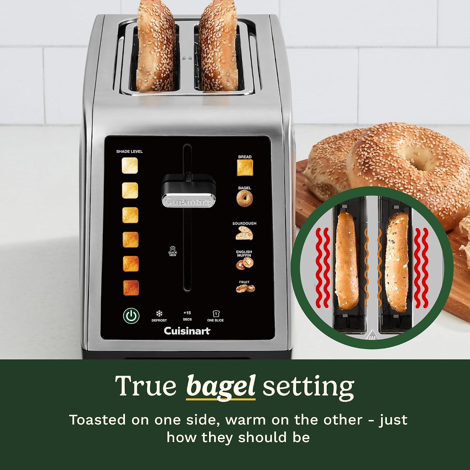 Detalle de Cuisinart SimpliTouch XL 2-Slice Toaster with Colour touchscreen and XL slots