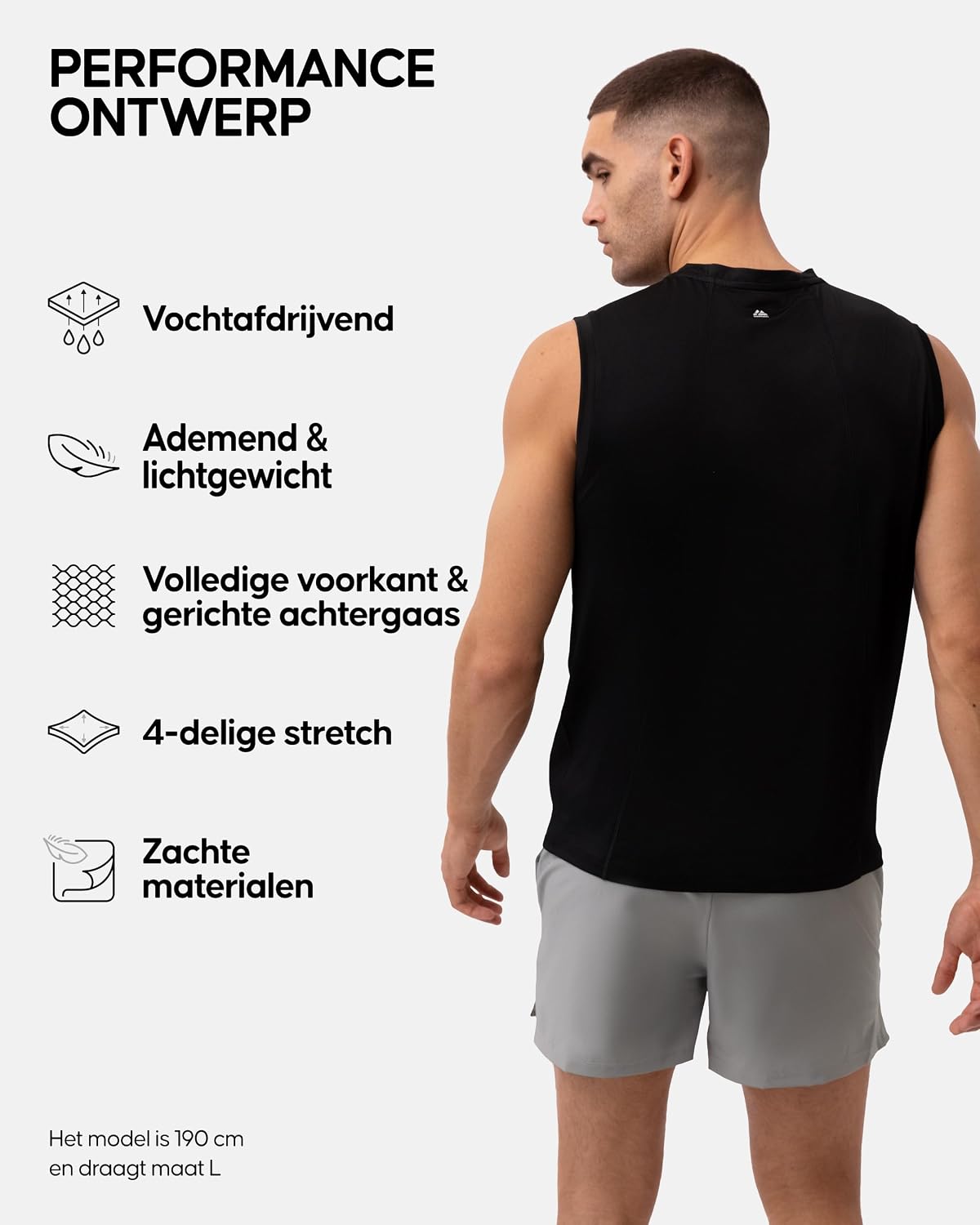 Thumbnail 2 de DANISH ENDURANCE Sport Tank Top voor heren, sneldrogend met gerecyclede materialen