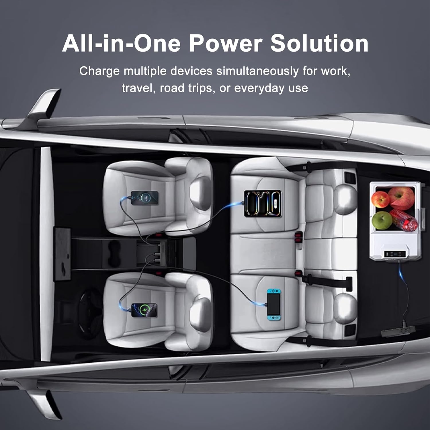 Thumbnail 6 de HANSSHOW HSTE0317 200W Car Power Inverter with Dual AC Outlets and USB Charging