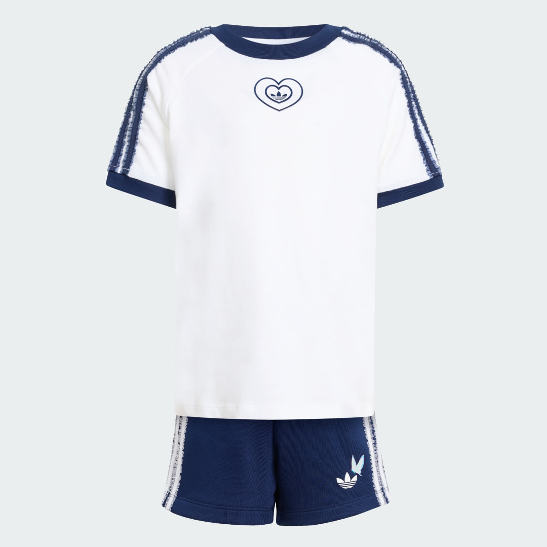 Detalle 2 de Conjunto de camiseta y pantalón corto Adidas Disney (blanco)