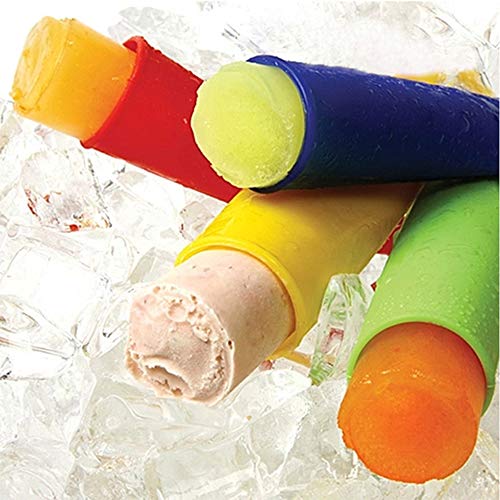 Detalle de GOLDGE 7psc Moldes para Helados y Embudo Plegable de Silicona | Set compacto para paletas, jugos y yogur
