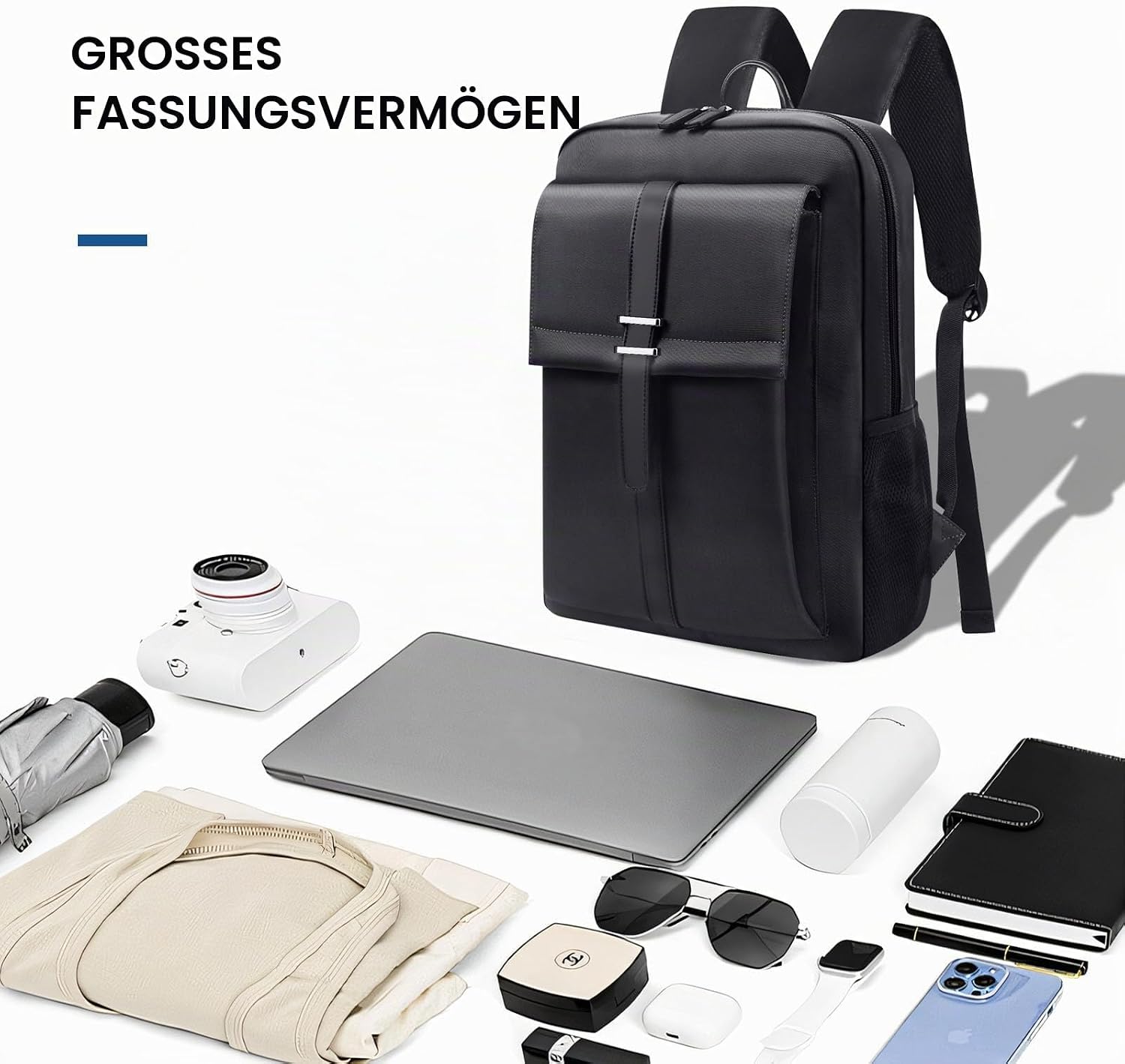 Detalle 2 de Dobaly Rucksack 15,6 Zoll Laptopfach wasserdicht