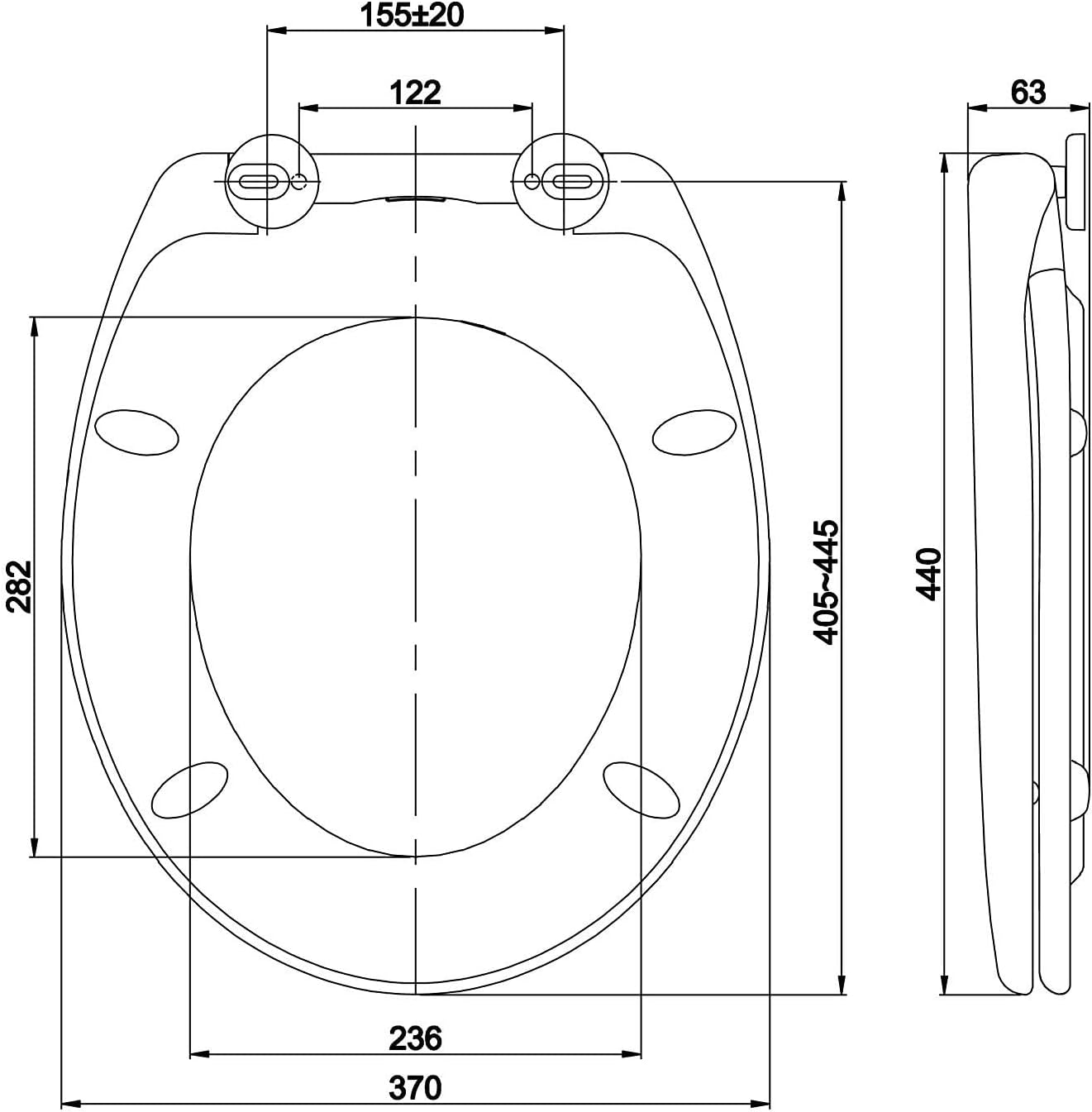 Thumbnail 6 de Dombach® Celesto Premium Tapa WC Amortiguada Blanco Ovalada 🚽