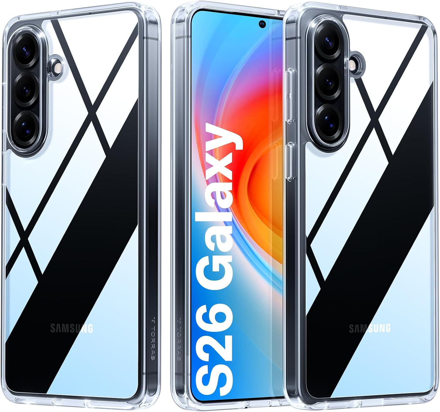 Detalle de TORRAS Guardian Hülle für Samsung Galaxy S26 – 360° Airbags, stoßfest & transparent