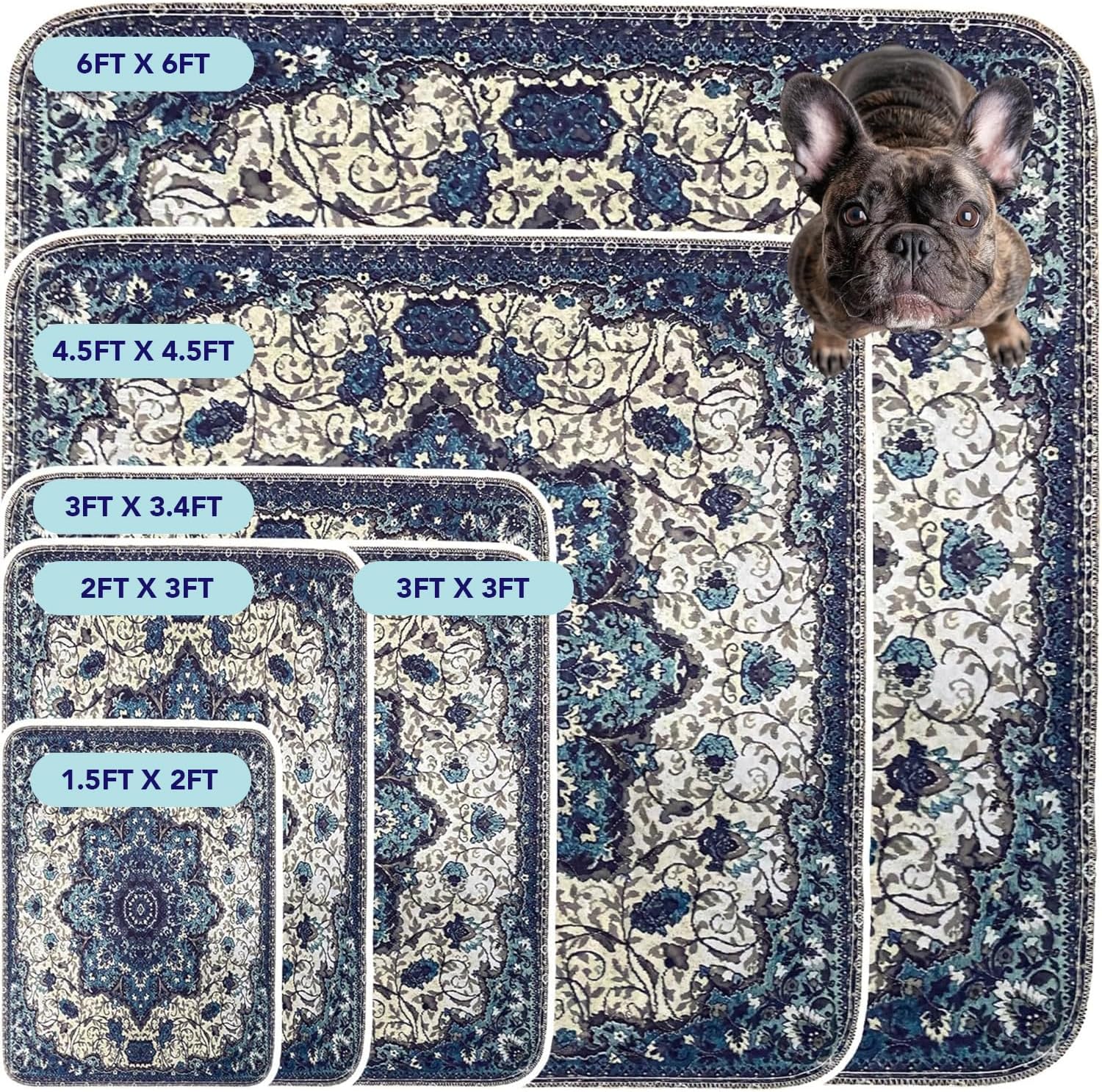 Detalle 2 de PUPIBOO Washable Pee Pads 100% Waterproof 🐾