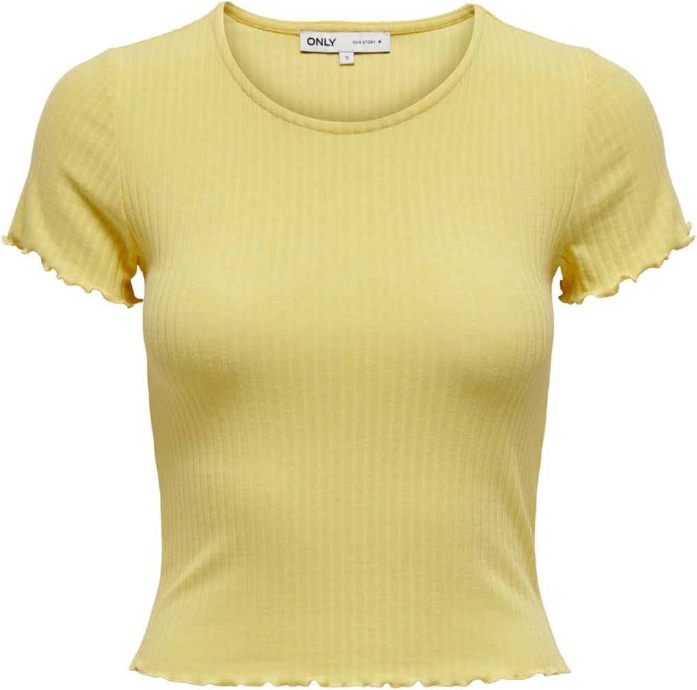 Thumbnail 5 de ONLY Maglia corta a coste cropped con manica corta e scollo rotondo ONLEMMA per donna