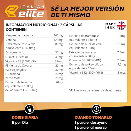Thumbnail 6 de Italian Elite Elite Extreme 120 Cápsulas: energía y vitalidad para un estilo de vida activo