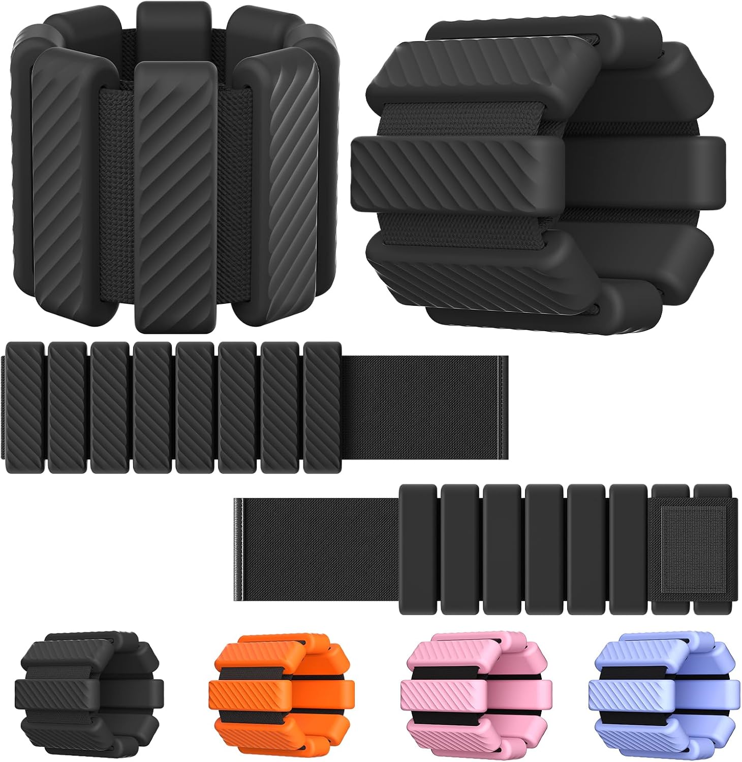 Detalle de Wrist & Ankle Weights for Women — 2×1lb Adjustable Silicone Weights Set (Total 2lbs)