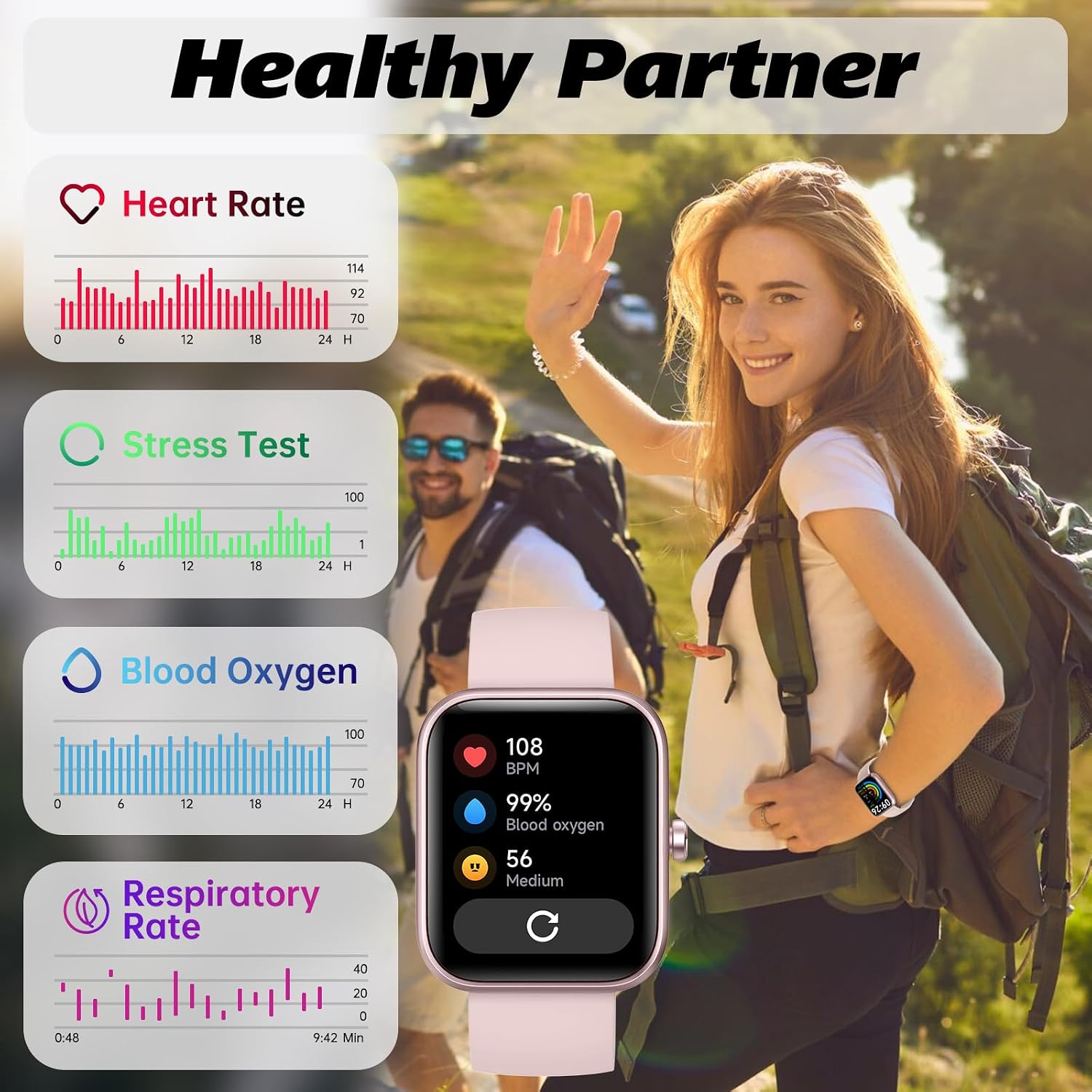 Thumbnail 6 de VRPEFIT IDW25 Smart Watch with Alexa, Bluetooth Calling and 100+ Sport Modes