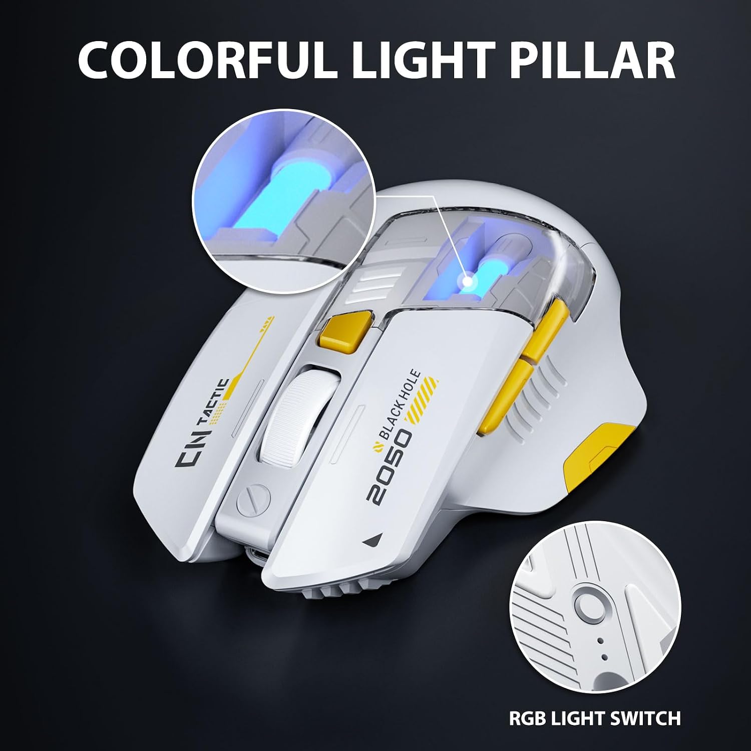 Thumbnail 2 de INPHIC A9 Explorer: Dual-Mode Bluetooth Mouse with 2400 DPI and Quiet Buttons
