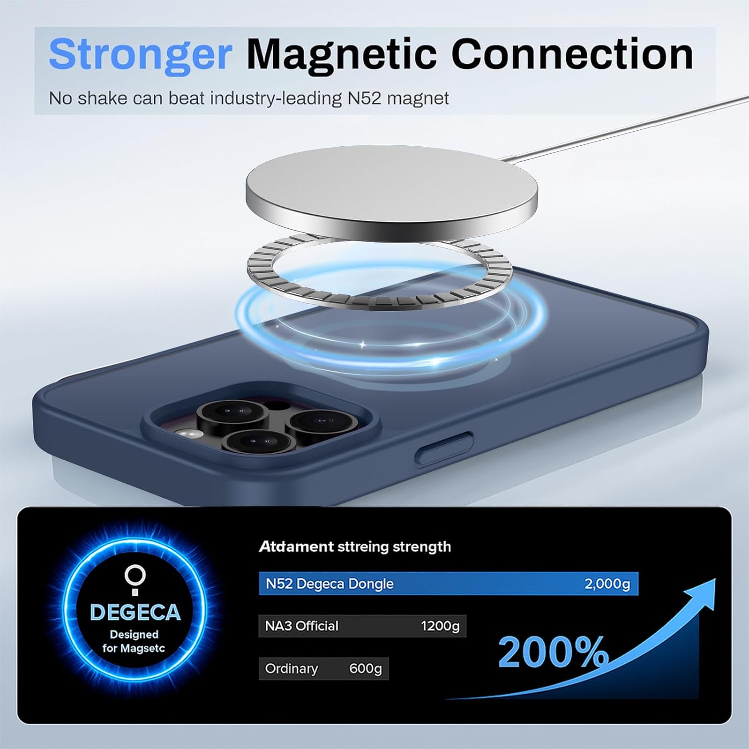 Thumbnail 2 de ORDA Magnetisch Hülle iPhone 15 Pro 6,1 Zoll MagSafe