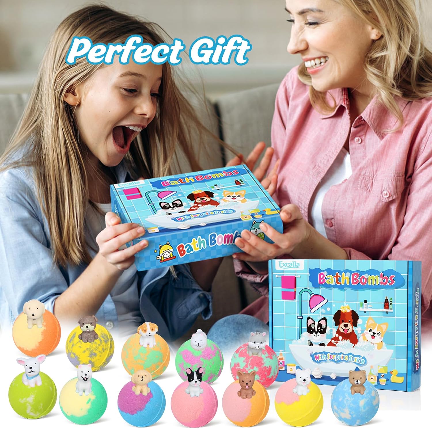Thumbnail 6 de Bath Bombs for Kids with Toys Inside: 12-Pack Bubble Bath Fizzies with Surprise Dog Playset