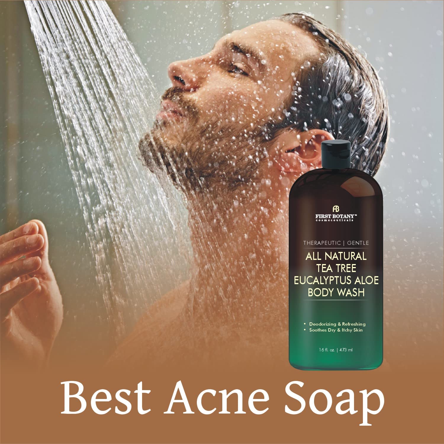 Thumbnail 4 de First Botany All Natural Body Wash (Tea Tree Eucalyptus) — 16 fl oz