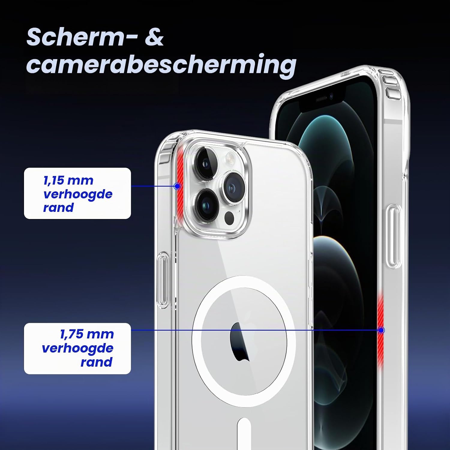 Thumbnail 6 de Vuletc magnetisch hoesje voor iPhone 12 en 12 Pro met 2 beschermfolies