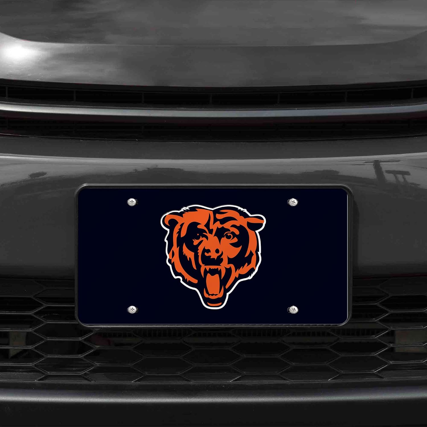 Detalle 2 de Rico Industries NFL Laser Tag (Chicago Bears Laser-Cut Auto Tag) — Navy Base