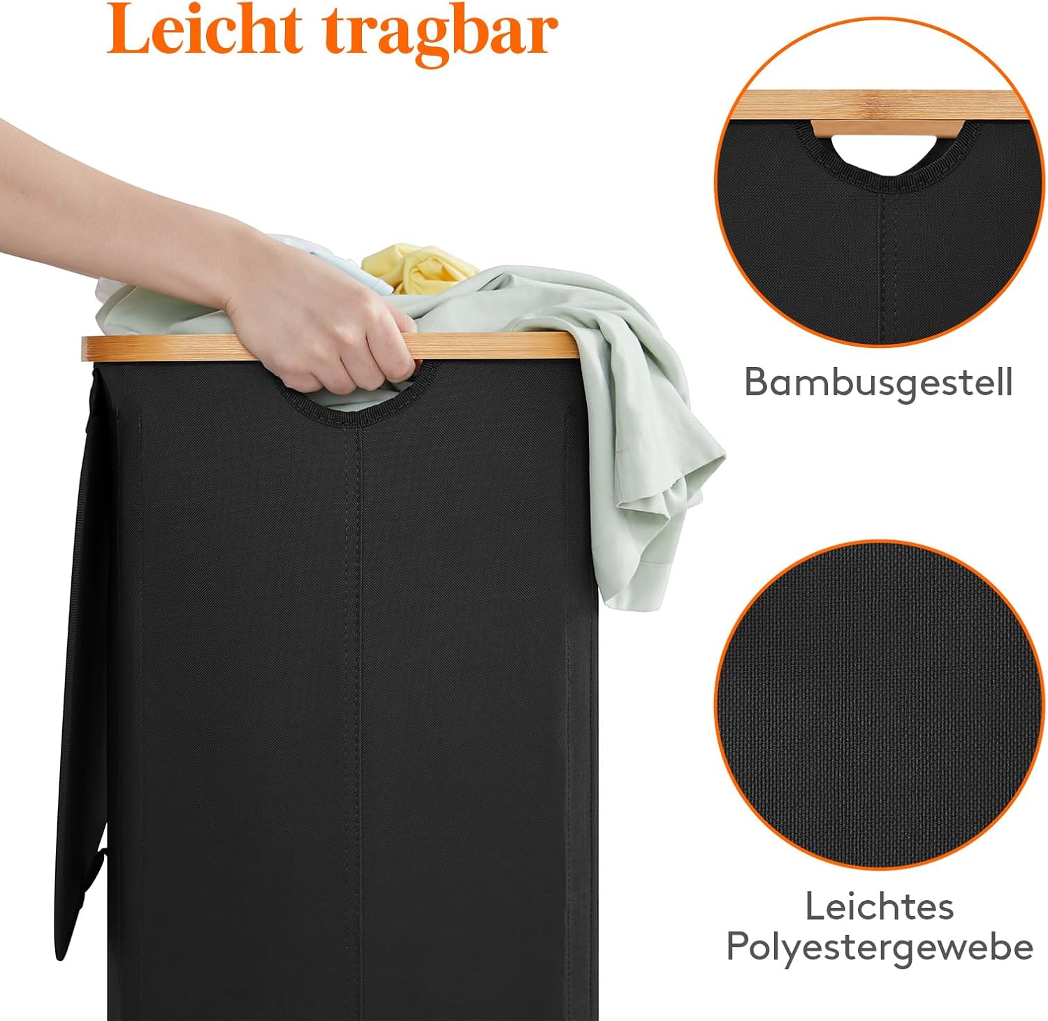 Thumbnail 5 de Lifewit 100L Wäschekorb mit Deckel 150 L