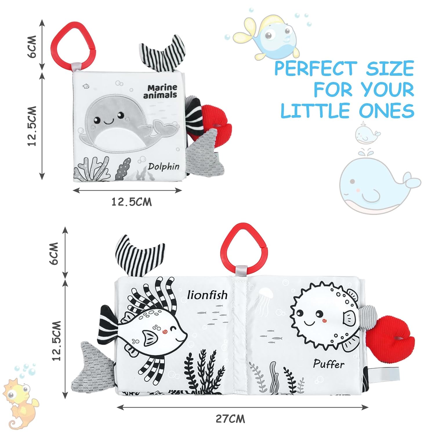 Thumbnail 1 de Vicloon Stoffbuch für Babys Meereslebewesen