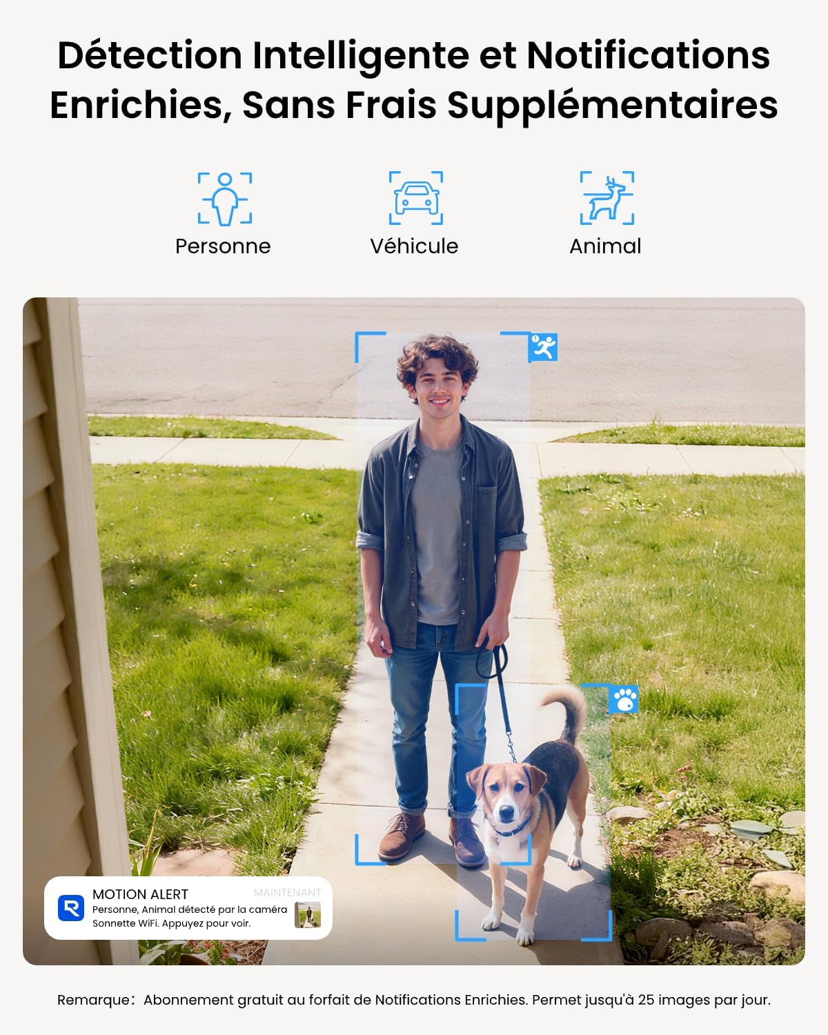 Detalle 2 de Reolink 5MP Sonnette Connectée avec Caméra Wi‑Fi, Chime et Détection Avancée