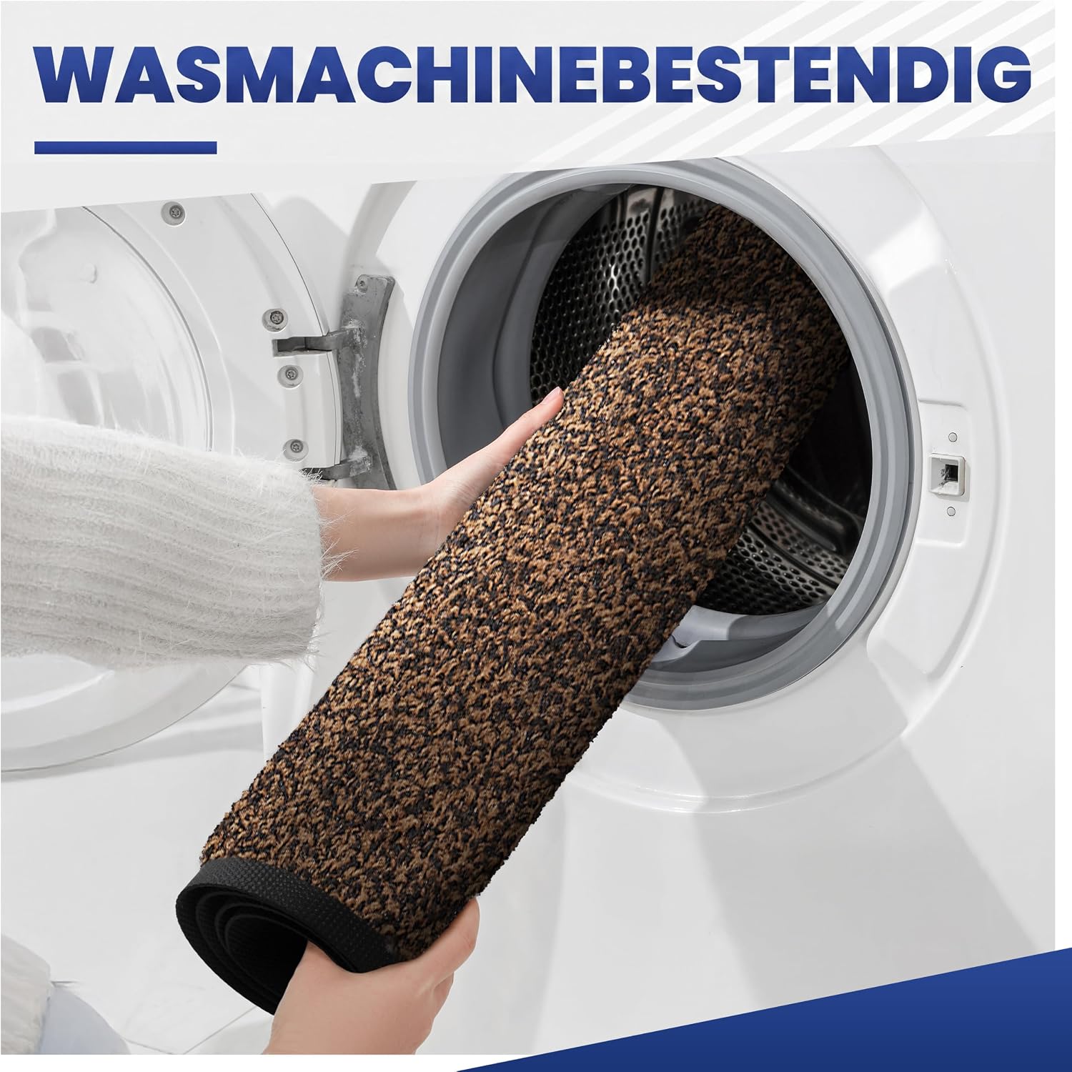 Thumbnail 3 de Mibao deurmat wasbaar antislip, 40 x 60 cm, bruinzwart