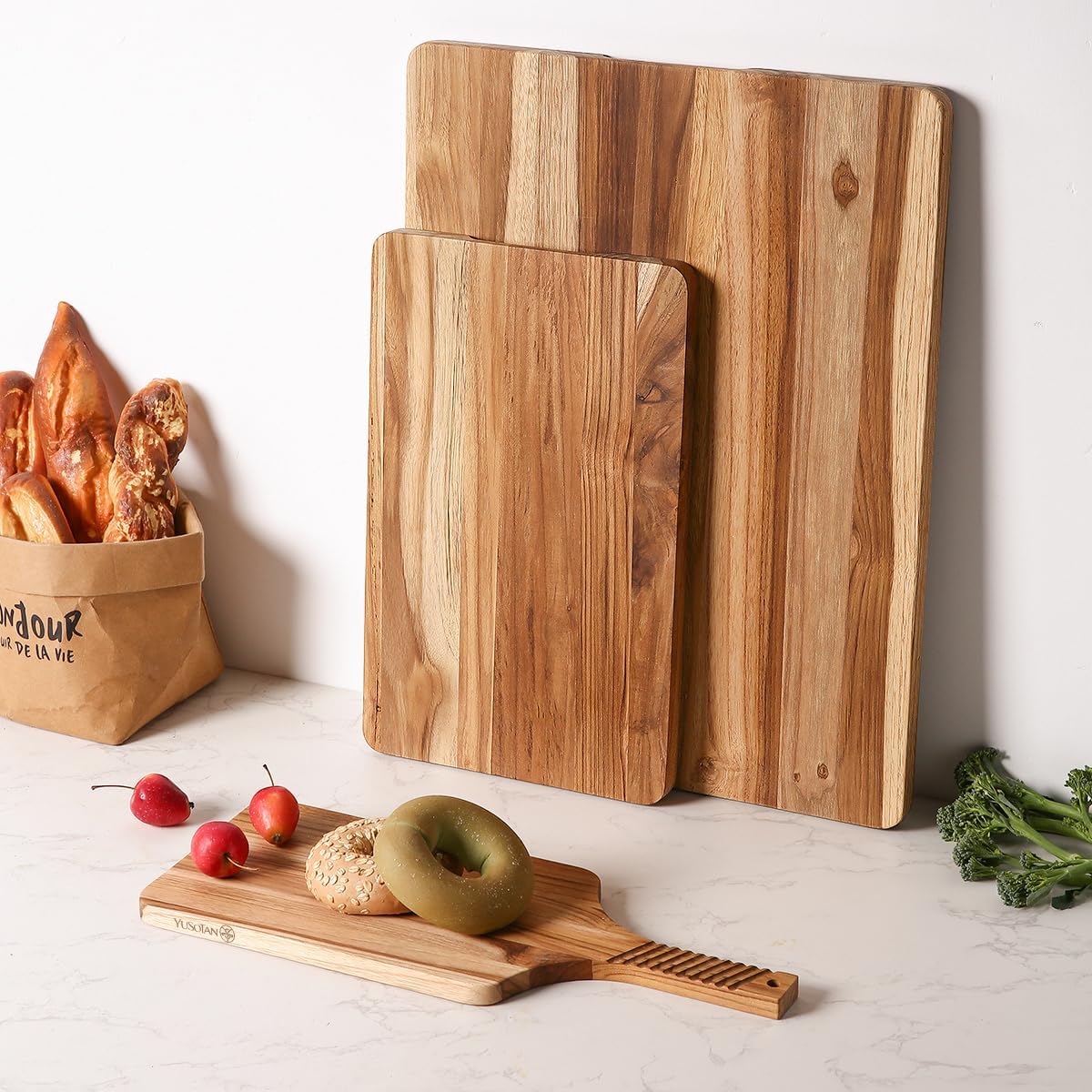Thumbnail 4 de YUSOTAN Teak Wood Cutting Board Set 3 🍽