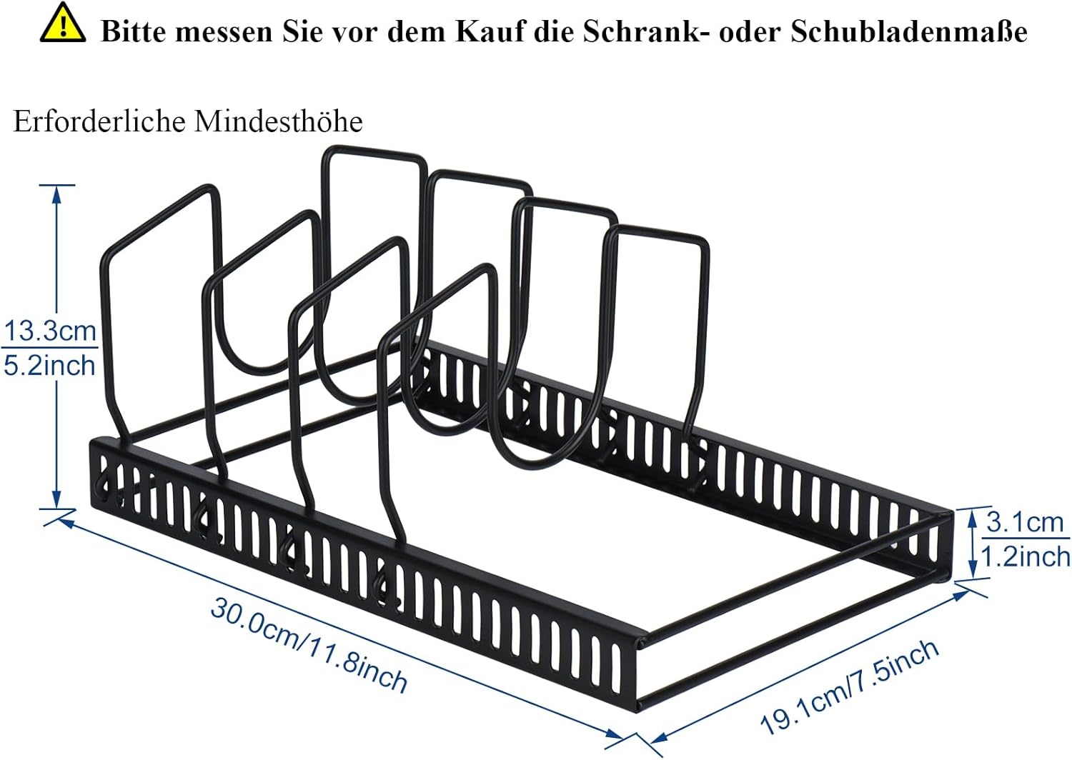 Detalle 2 de Toplife Topfdeckelhalter 7 Fächer 30 cm