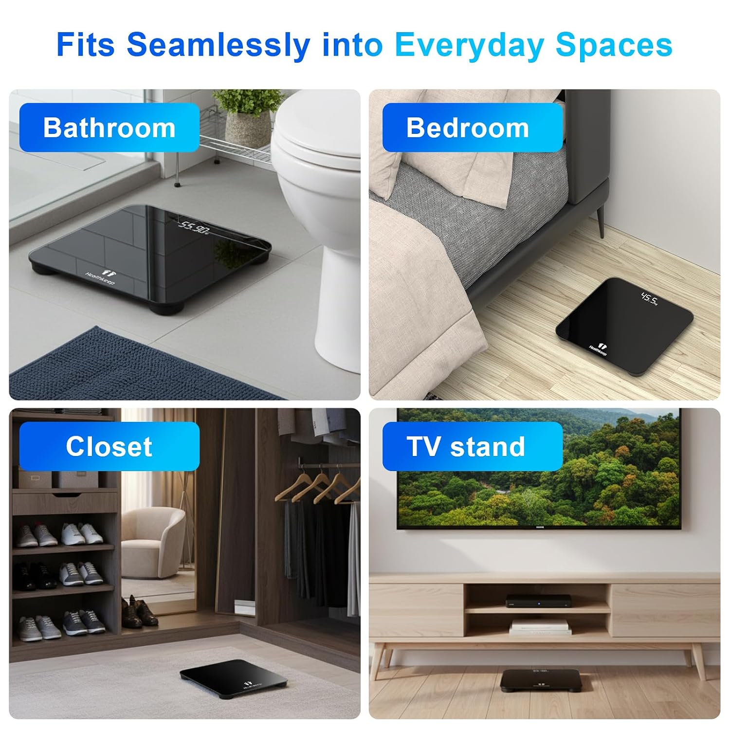 Thumbnail 3 de Digital Bathroom Scale with High-Precision 4-Sensor Readings