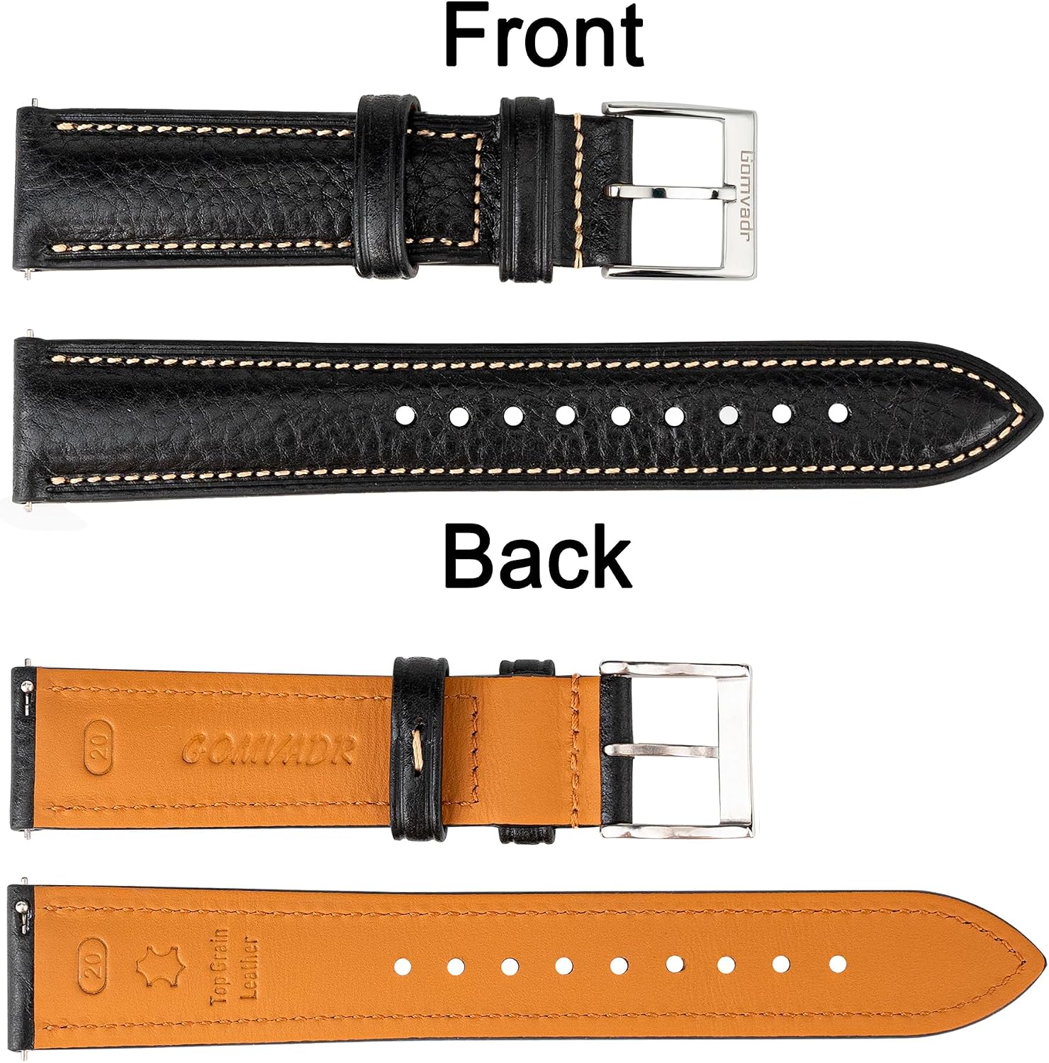 Thumbnail 5 de Gomvadr Leder Uhrenarmband 20mm