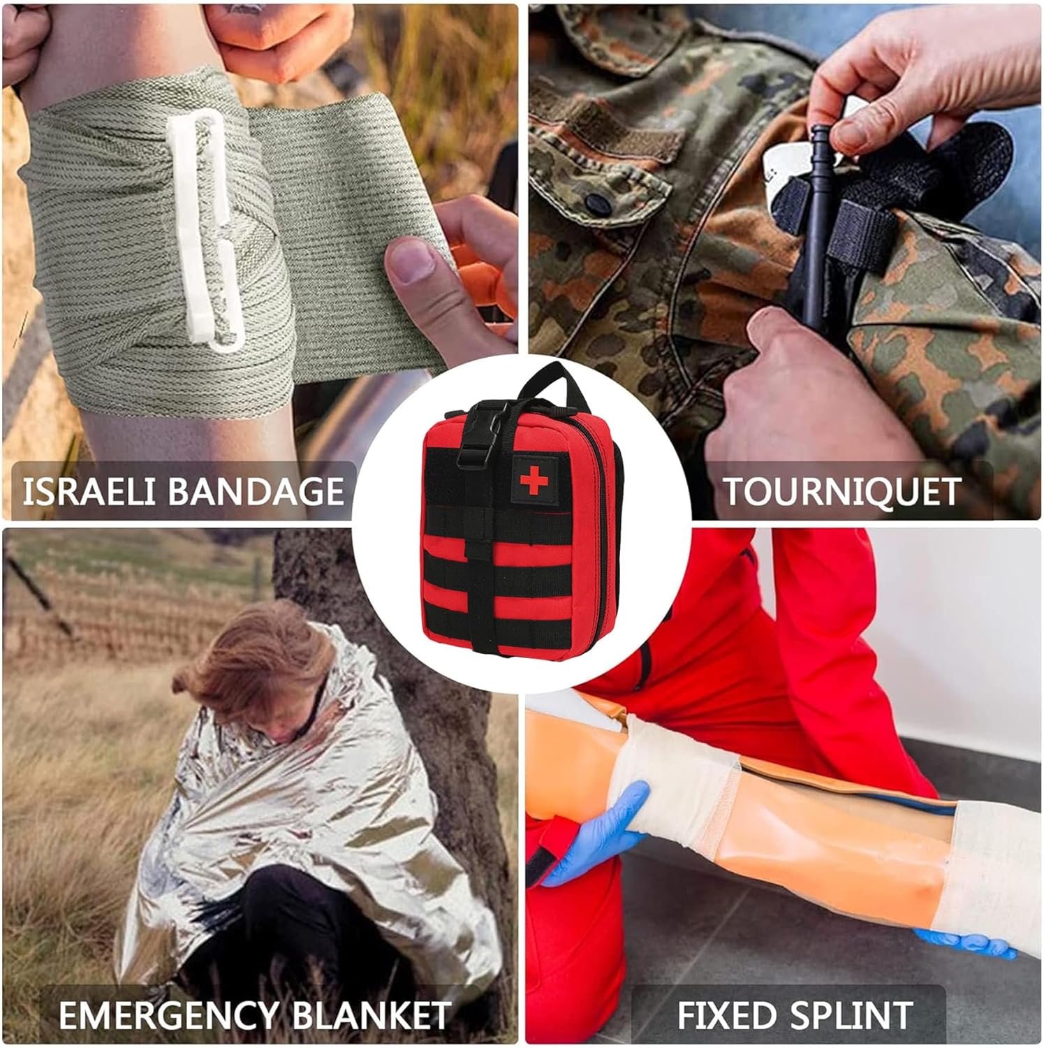 Thumbnail 6 de Erste Hilfe Set: Medizinische Taktische Tasche – 17-in-1 Notfallkit für Camping, Jagd, Wandern & Alltag