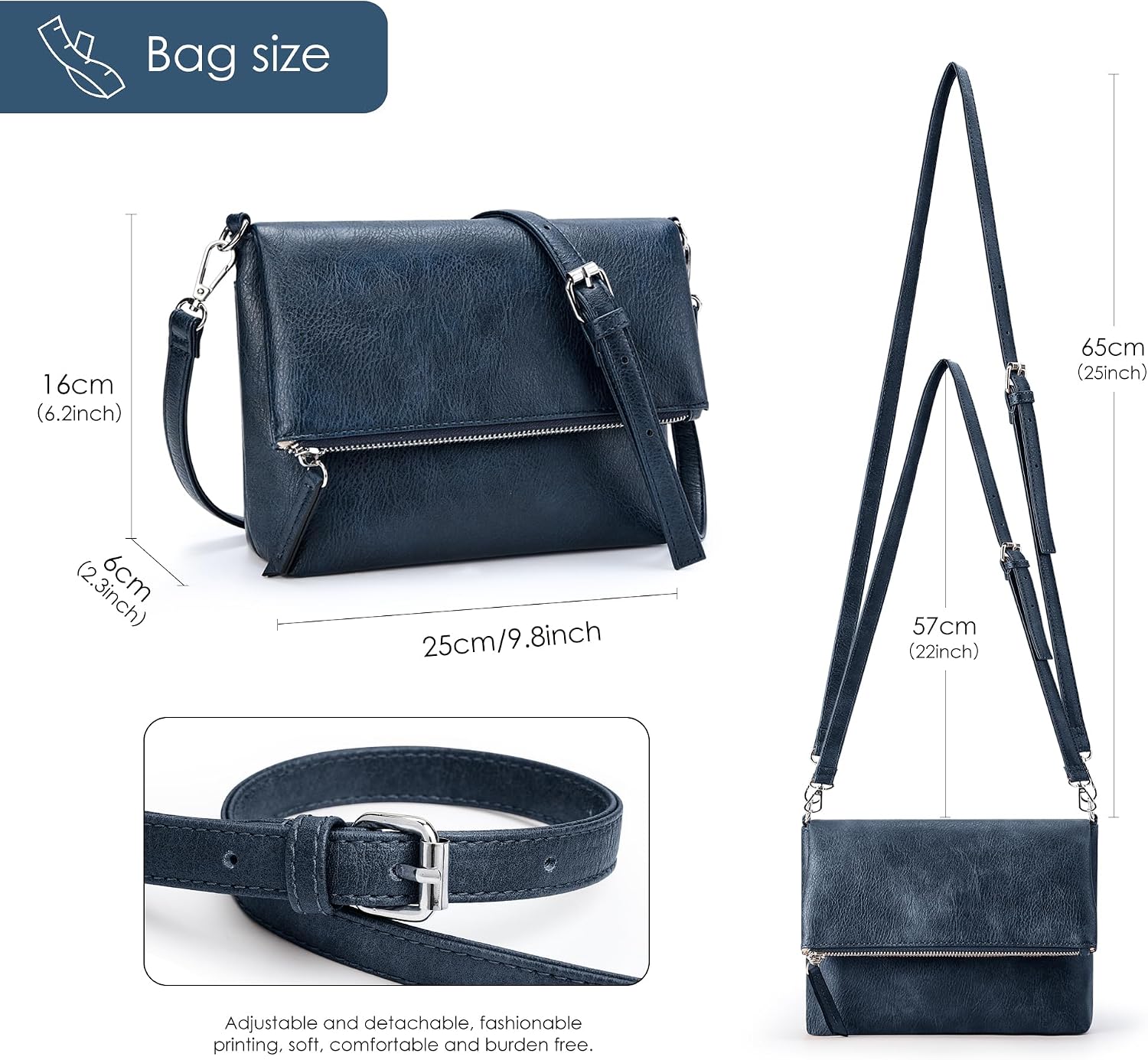 Detalle 2 de KALIDI Crossbody Bag for Women