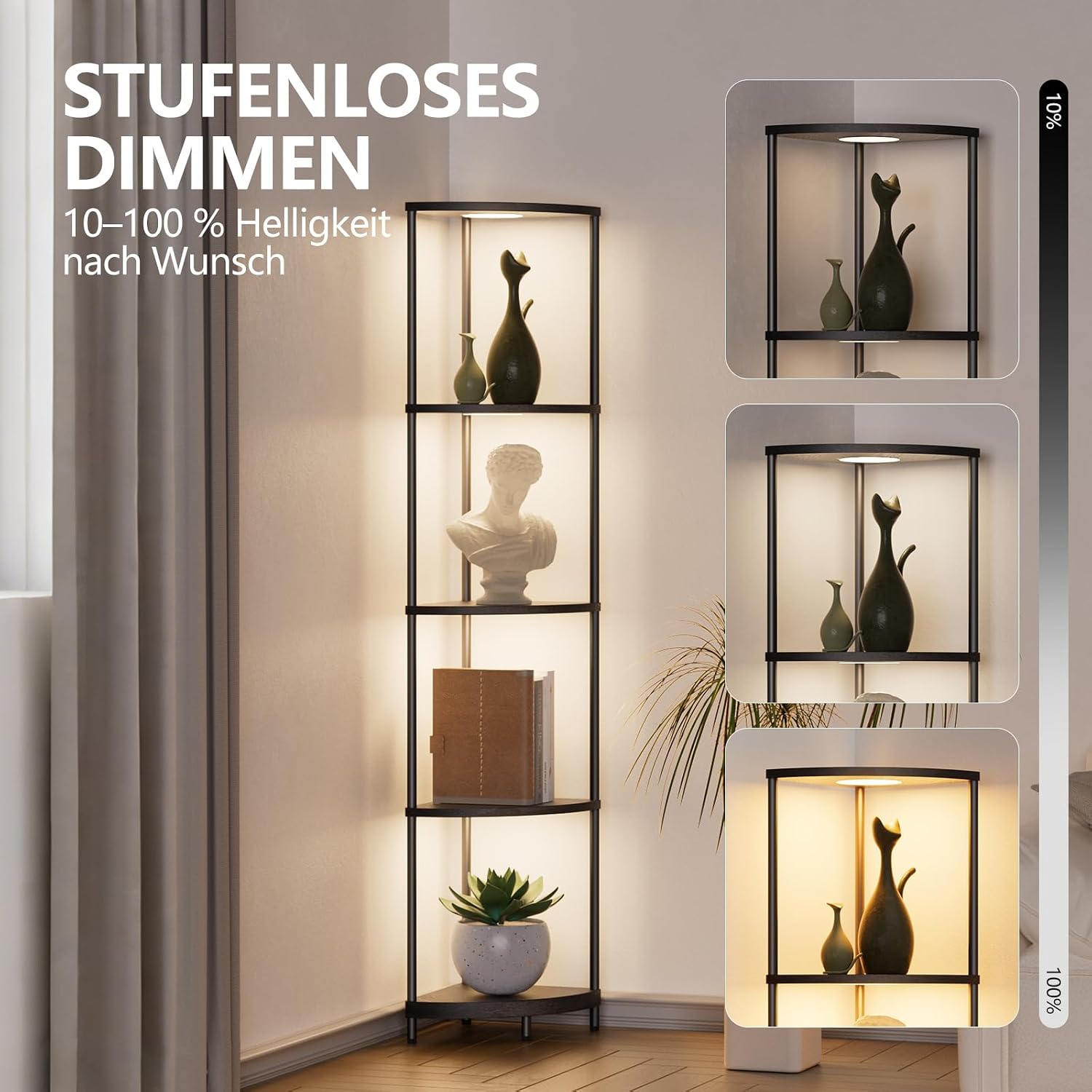 Detalle de YooShine Stehlampe Regal 164 cm