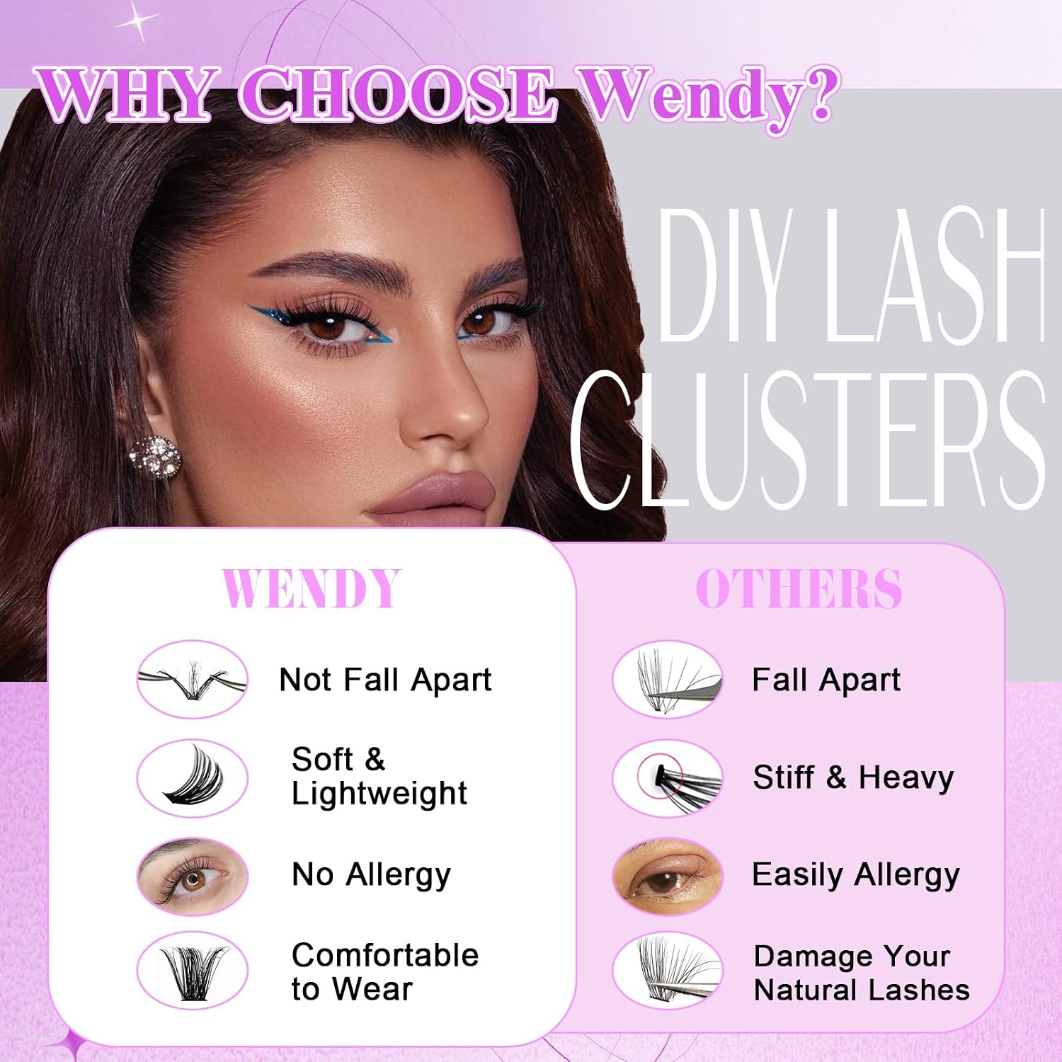 Detalle de WENDY LASHES Lash Clusters 518PCS