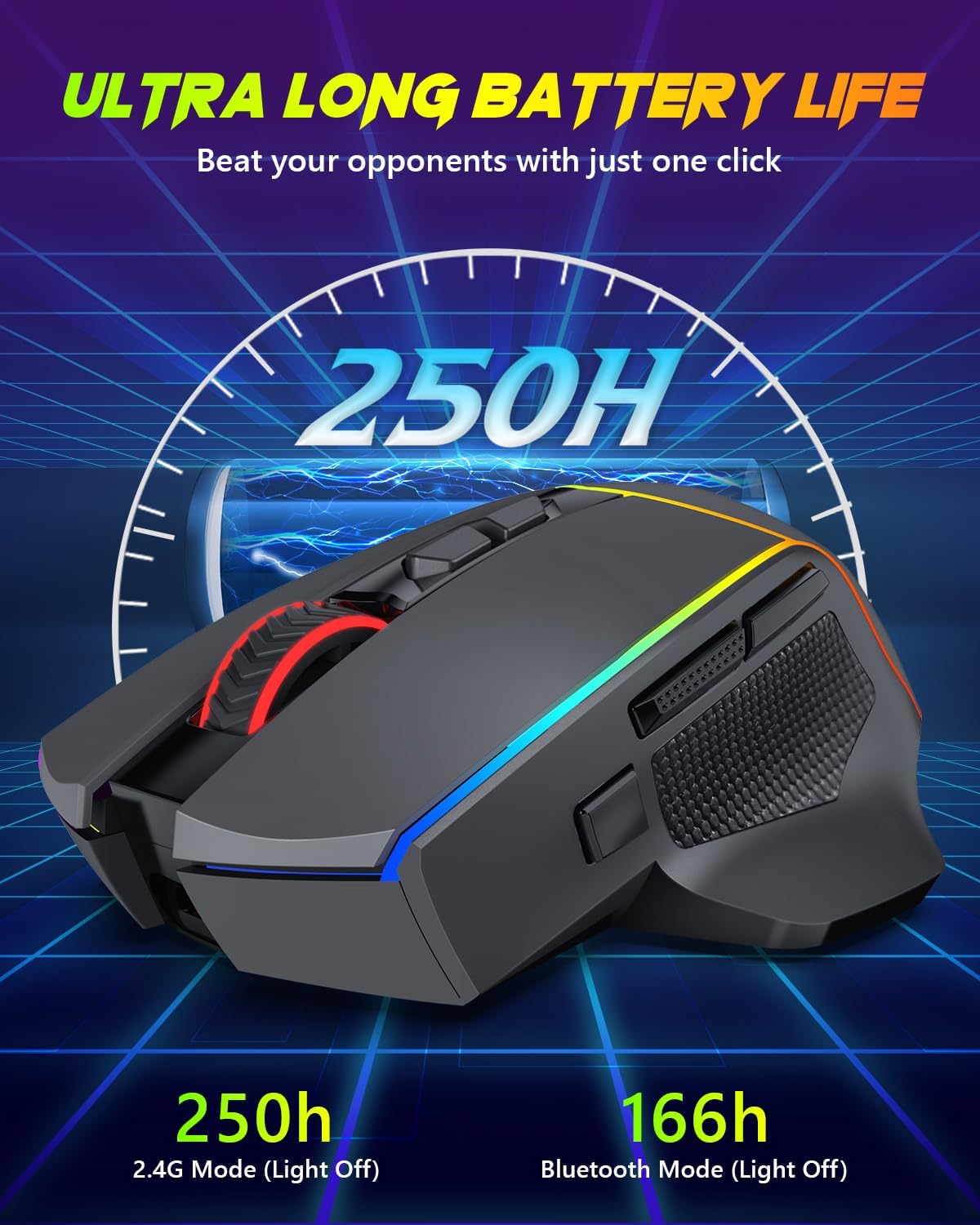 Thumbnail 5 de Redragon M814 Wireless Gaming Mouse: Tri-Mode Precision and Programmable Customisation
