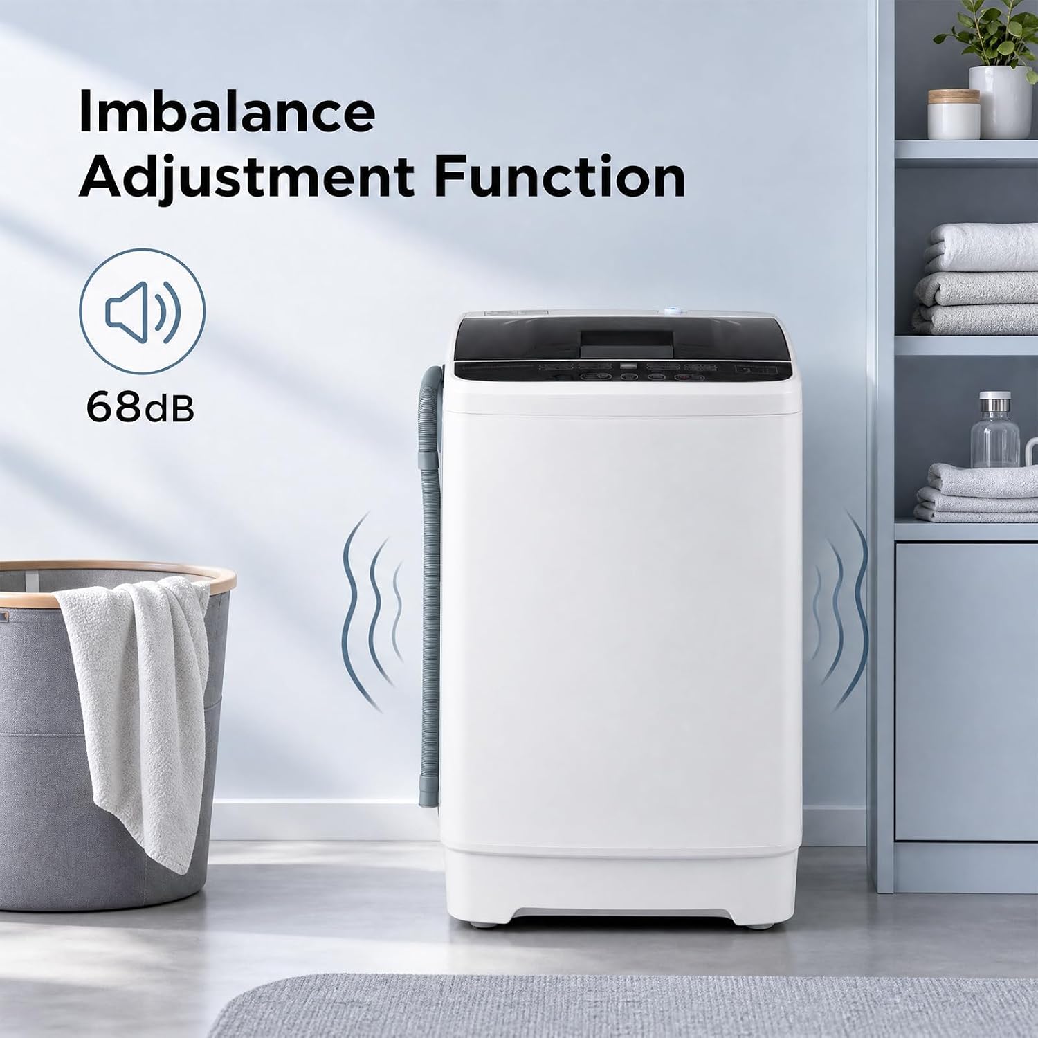 Thumbnail 3 de COSTWAY Portable Washing Machine, 7.7 lb Full-Automatic Top-Load Washer