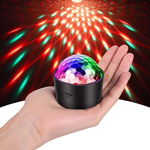 SEBRUANC Mini Discokugel: Musikgesteuerte LED-Partylicht mit USB-C, 380 mAh