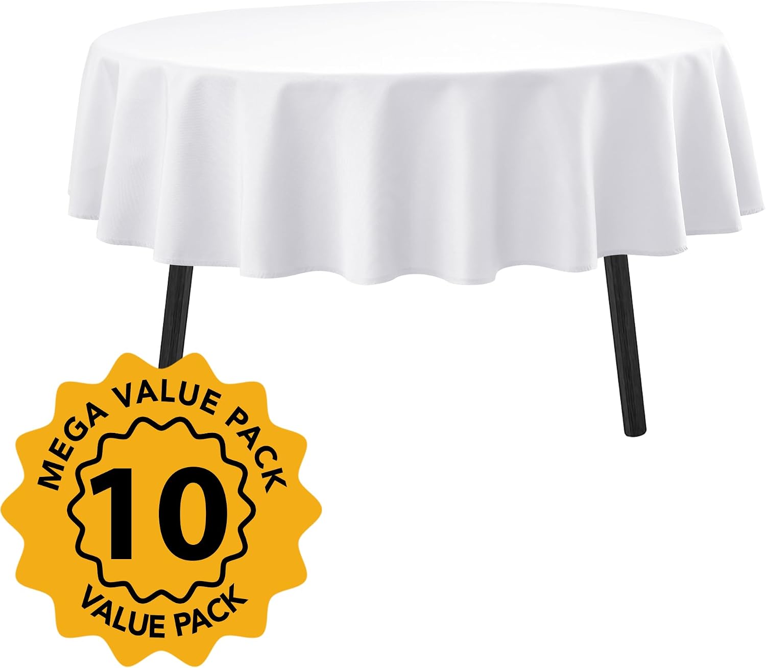 Thumbnail 1 de Dailyset 10-Pack White Round Tablecloths