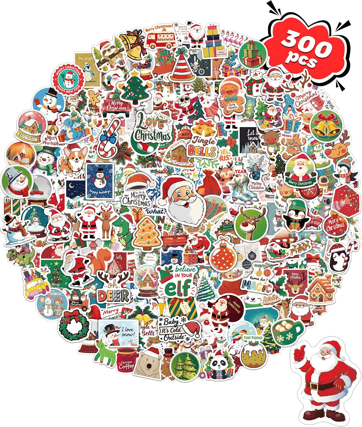 Thumbnail 6 de 300-Piece Waterproof Vinyl Sticker Pack for Kids, Water Bottle & Laptop Stickers (Cute School Designs)