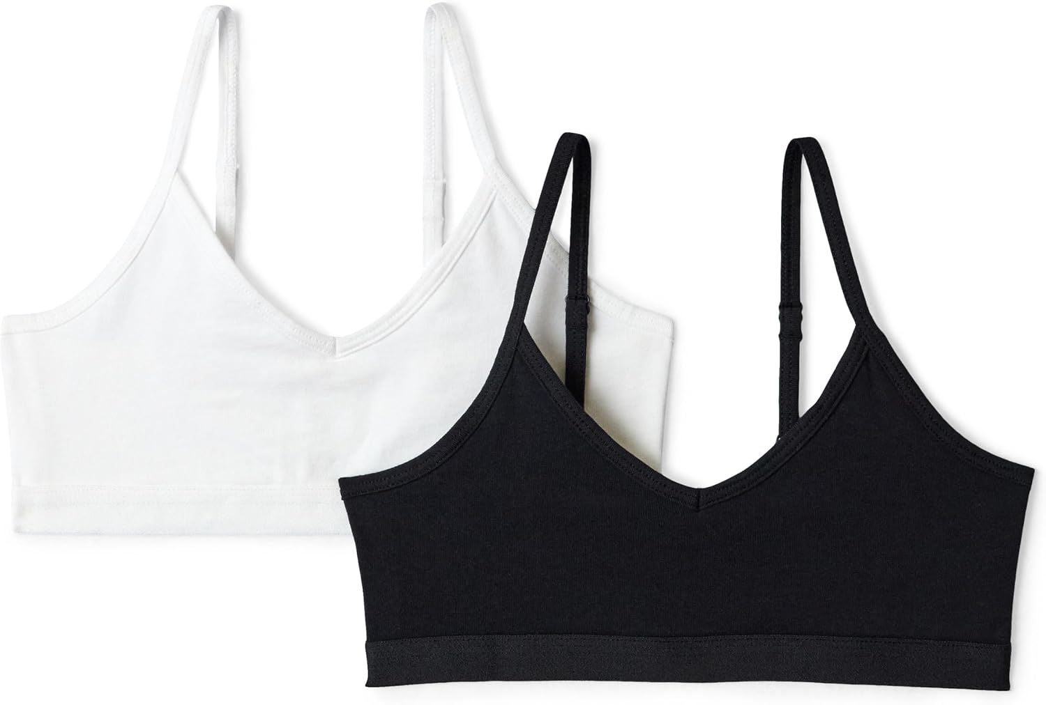 Detalle 2 de Amazon Essentials Mädchen Bustier, Trainings-Bralette aus Baumwoll-Jersey – 2er Pack