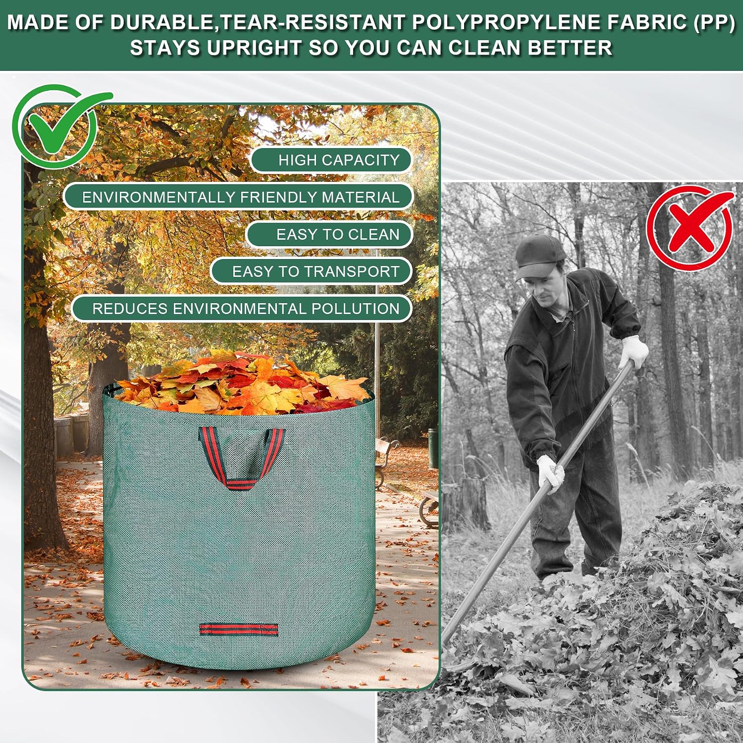 Detalle 2 de Sac jardin 2x500L pliable avec poignées