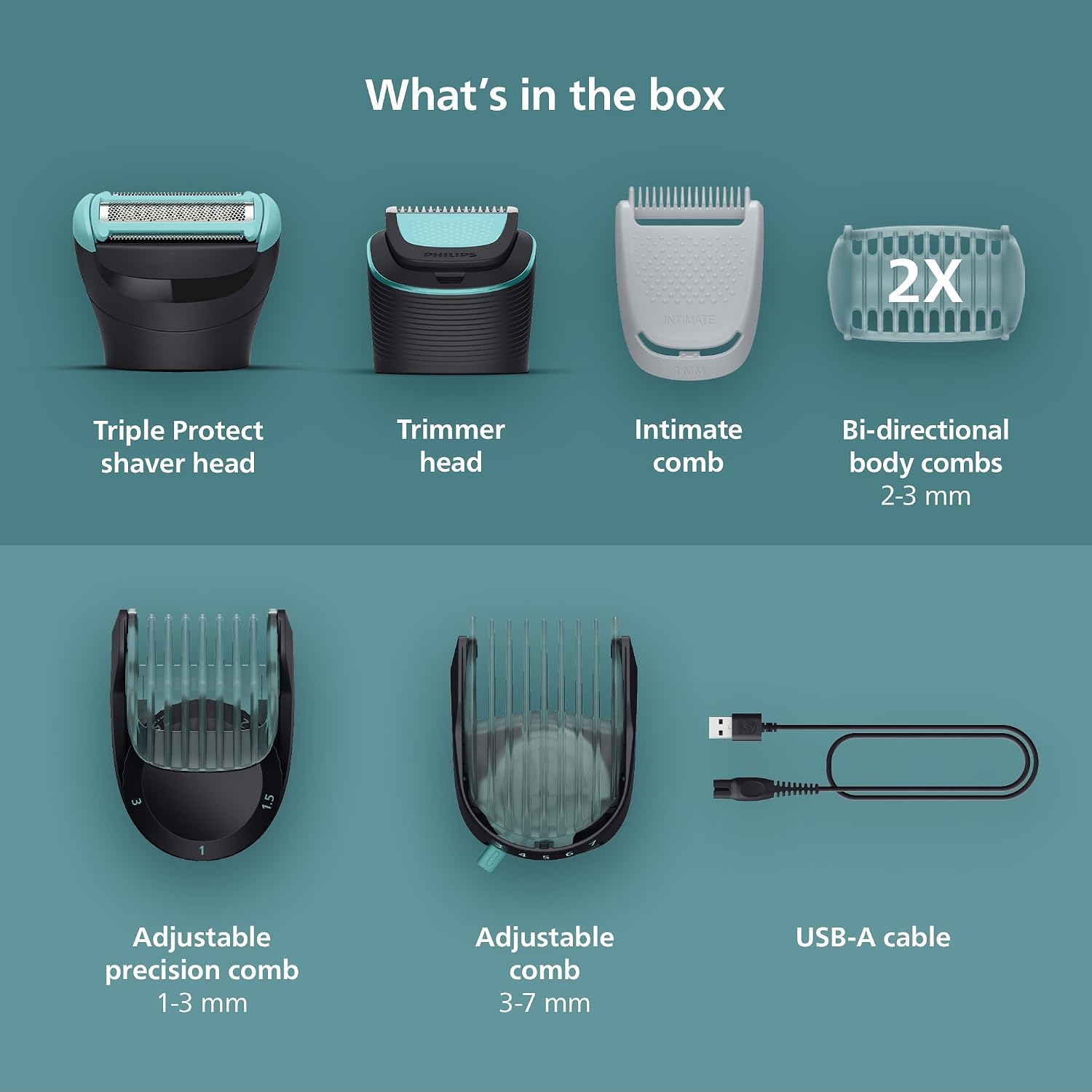Detalle de Philips Norelco BG5495 Body Groomer 100 minutes 🪒
