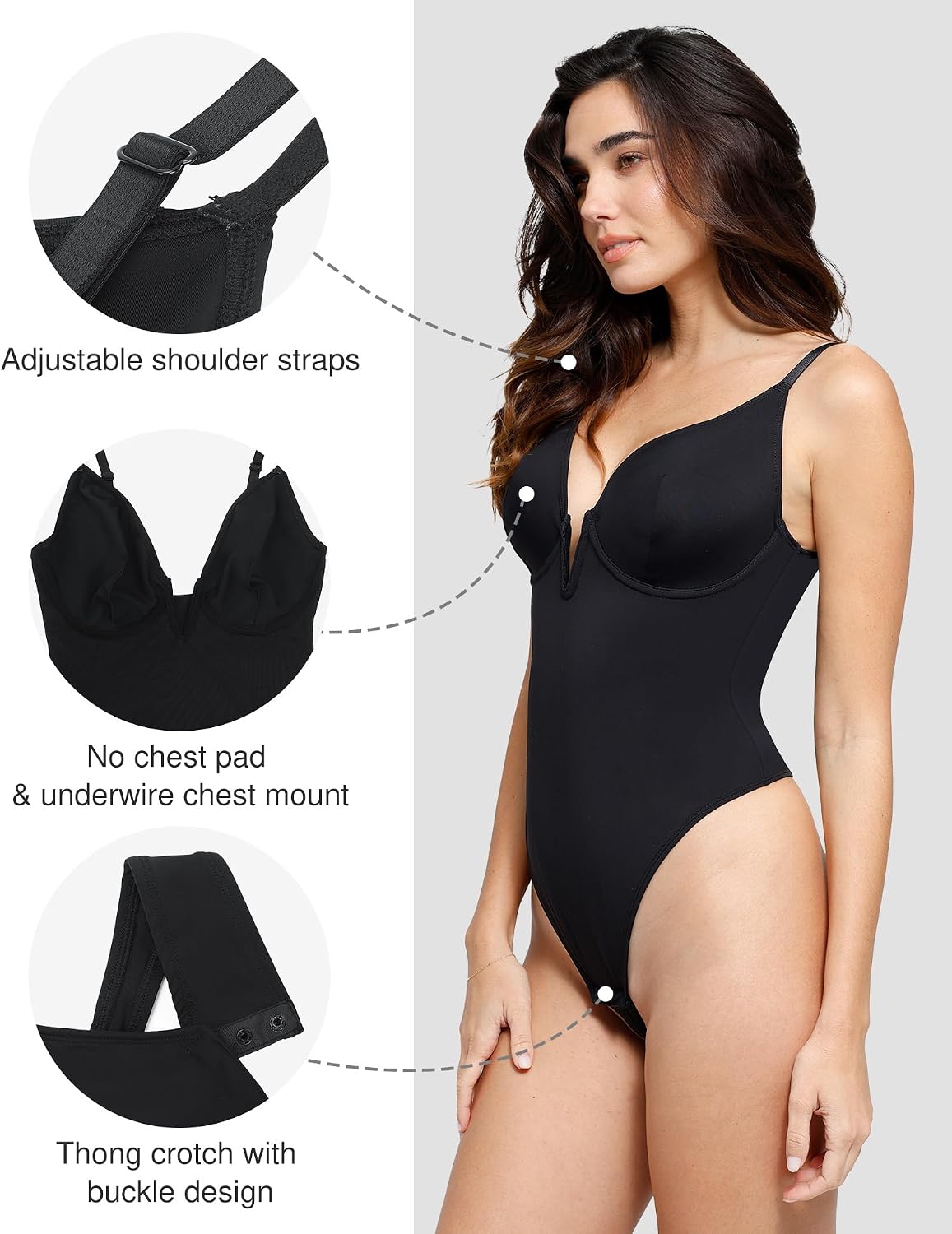 Detalle de Popilush Corset Shapewear Bodysuit